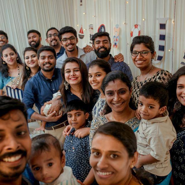The Arackal family gathered together