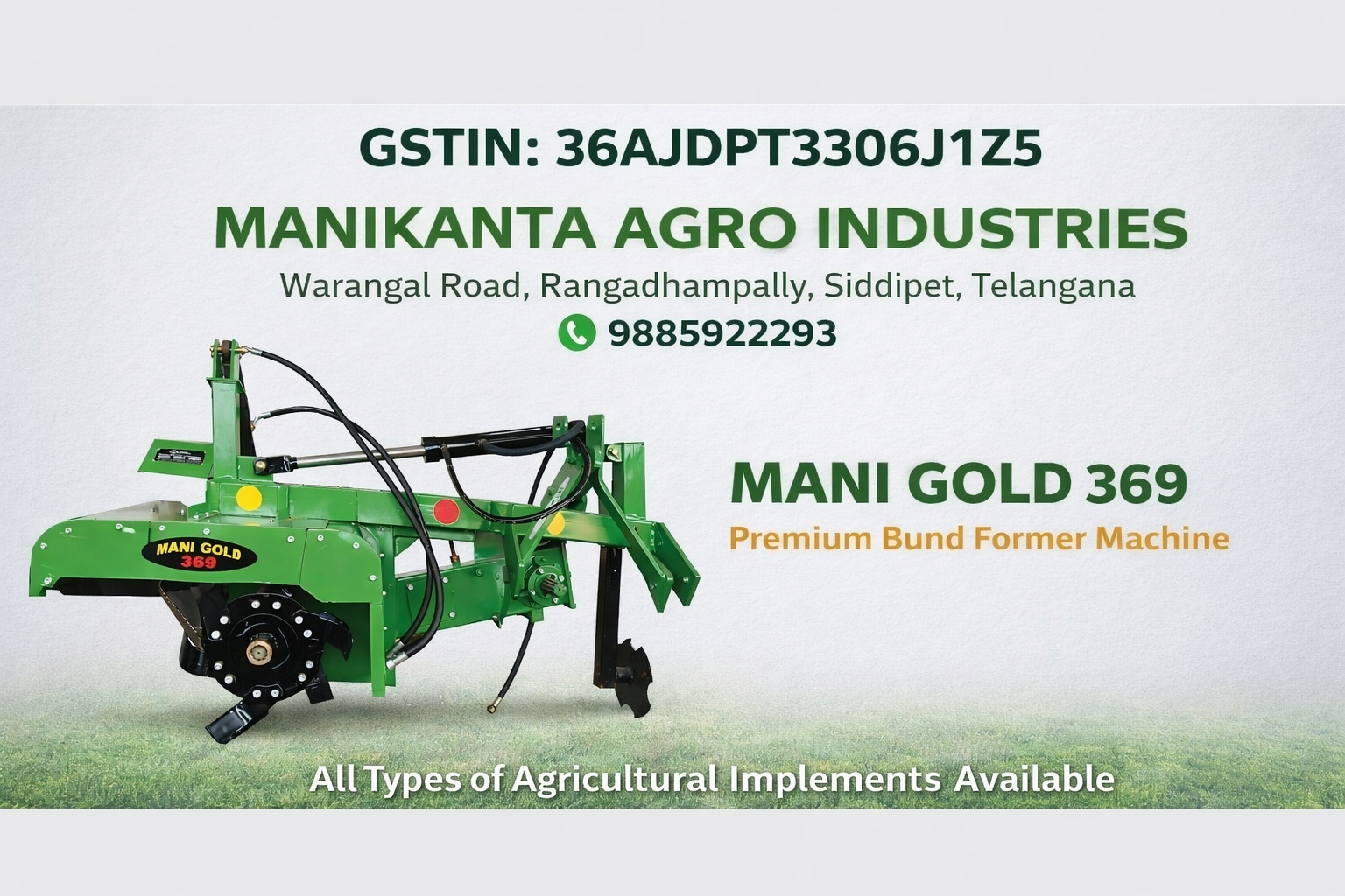 MANI GOLD 369 Bund Former Machine