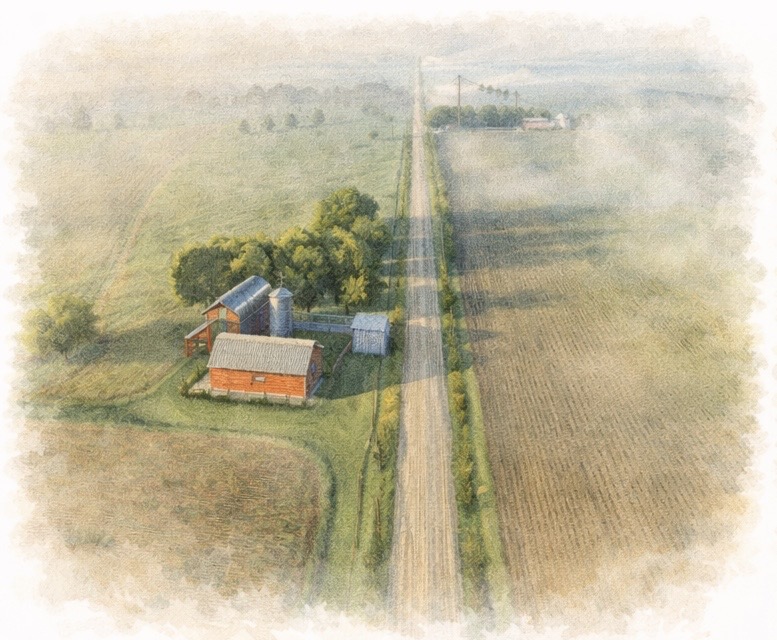 Pastoral farmland