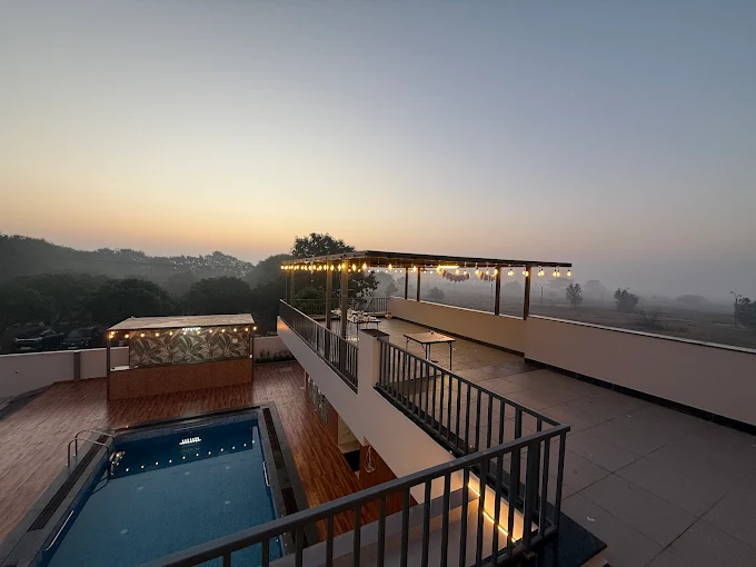 Manya Farms Terrace Deck with Pool