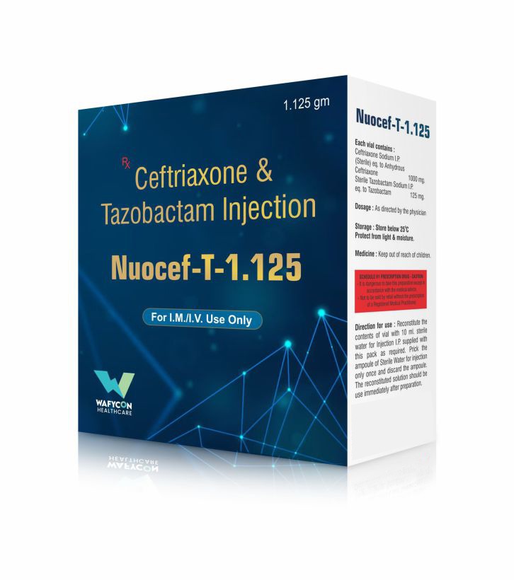 Nuocef-T-1.125 - Ceftriaxone & Tazobactam for Injection