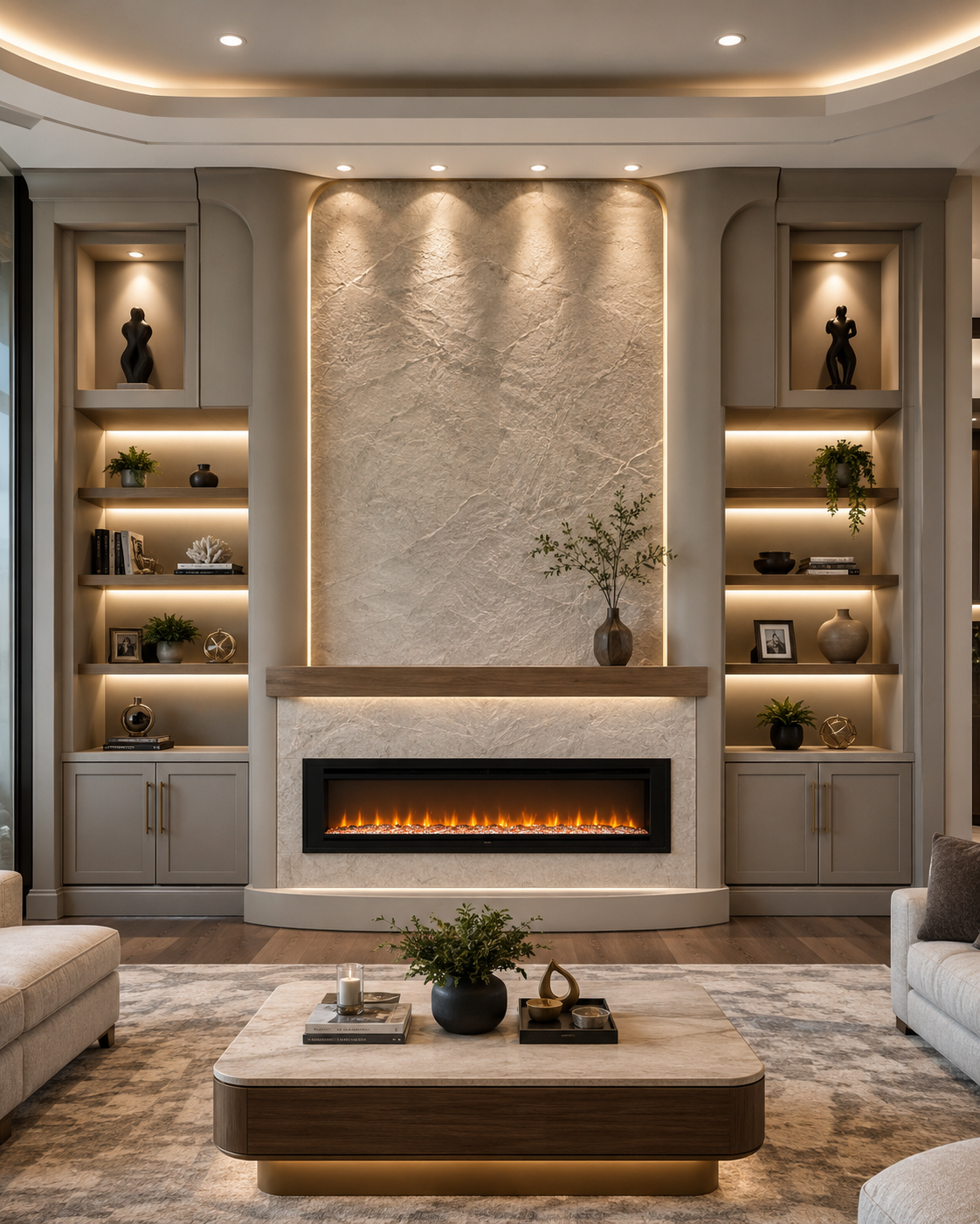 Custom Built-Ins & Floating Cabinets
