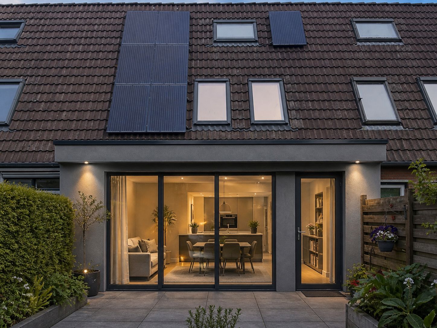 Uitbouw met Zonnepanelen
