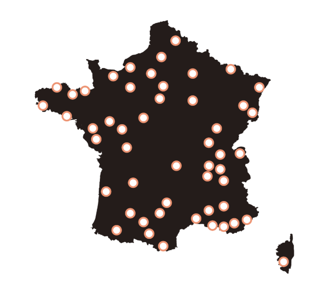 Liberkeys en France - Carte des agences