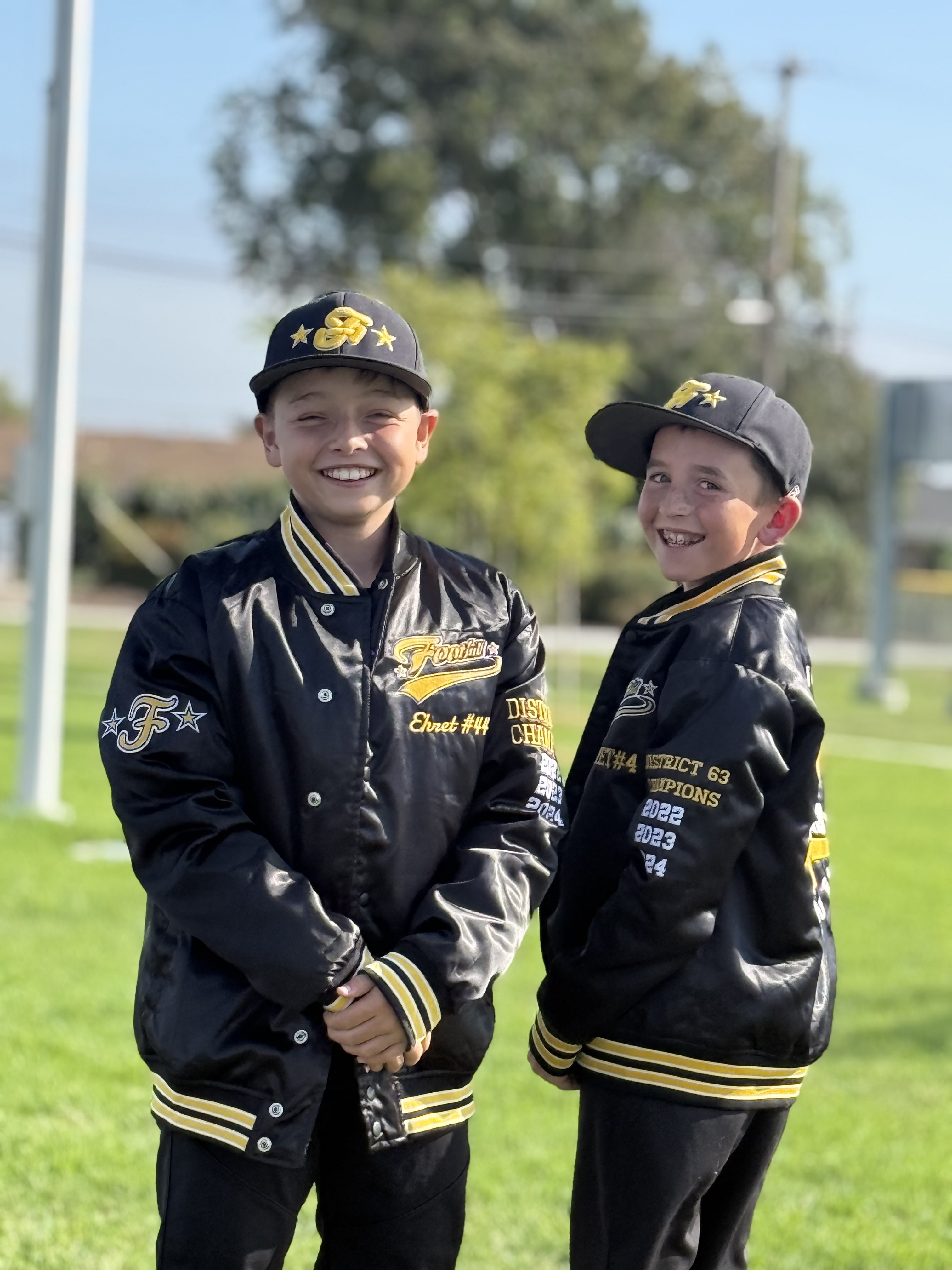Foothill All-Stars player wearing their jacket