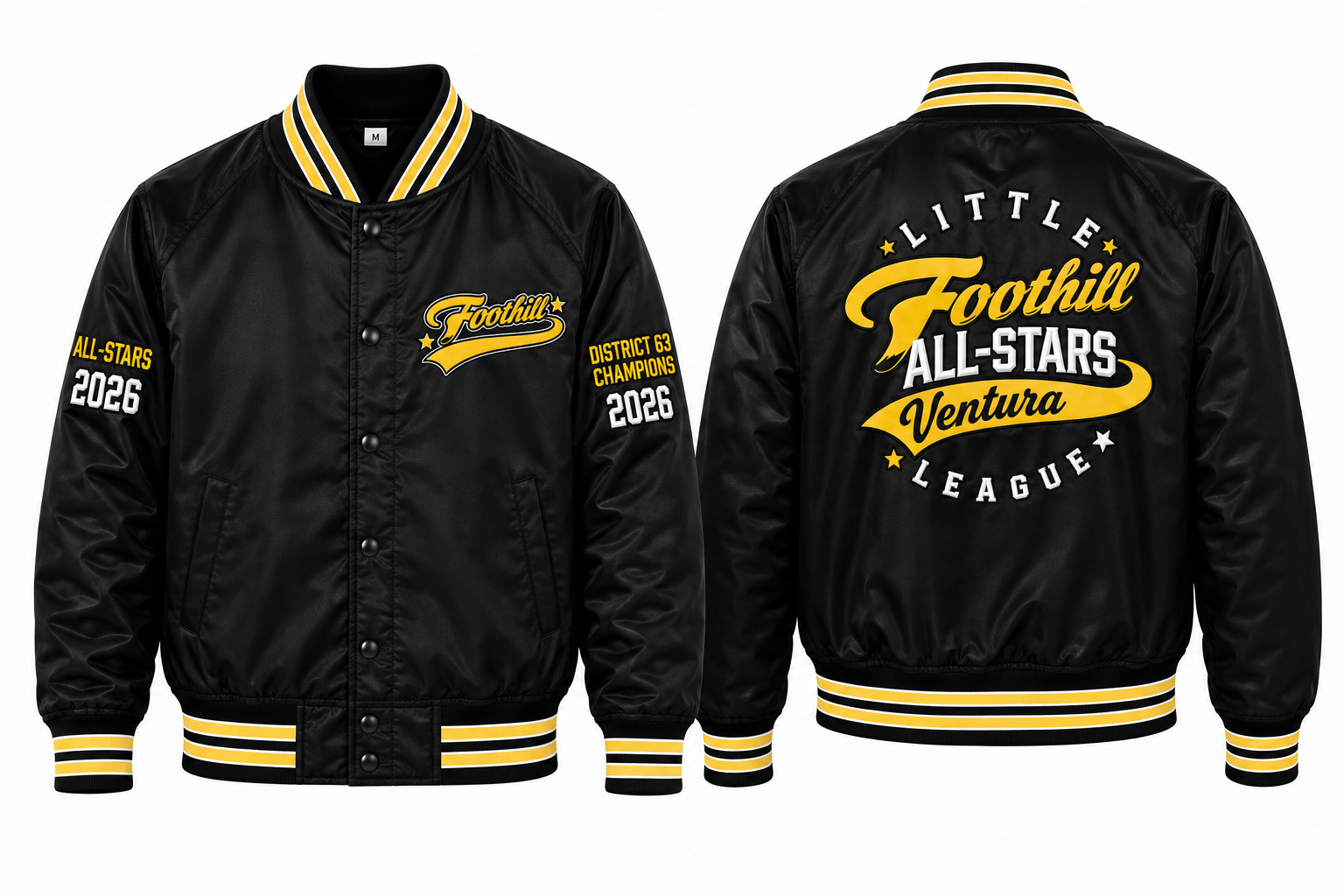 Custom All-Star Jacket — front and back mockup