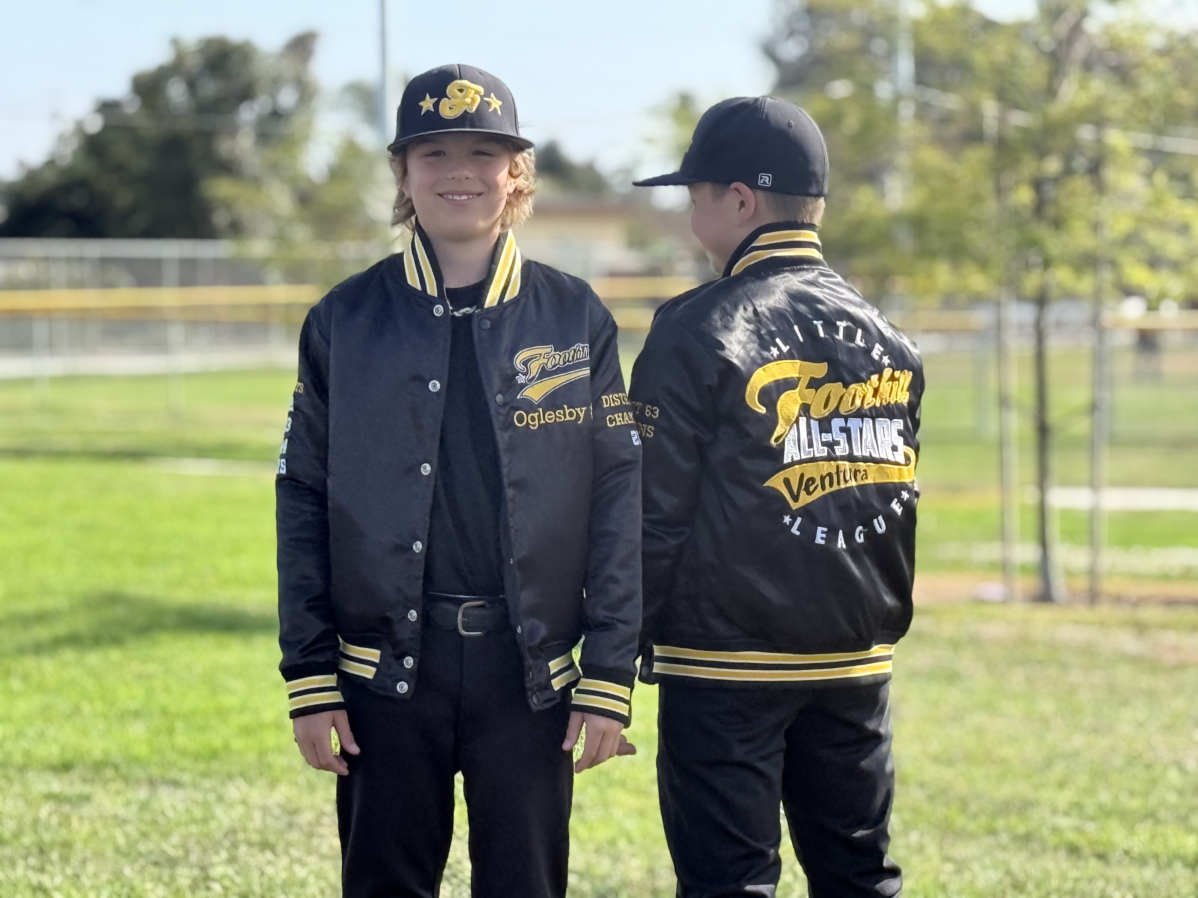 Foothill All-Stars player wearing their jacket