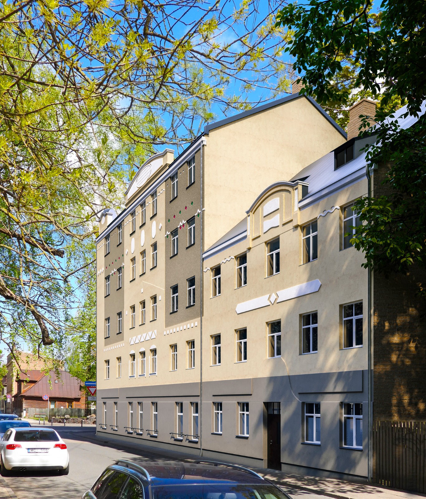 Daugavpils 10,12 — sānu fasāde