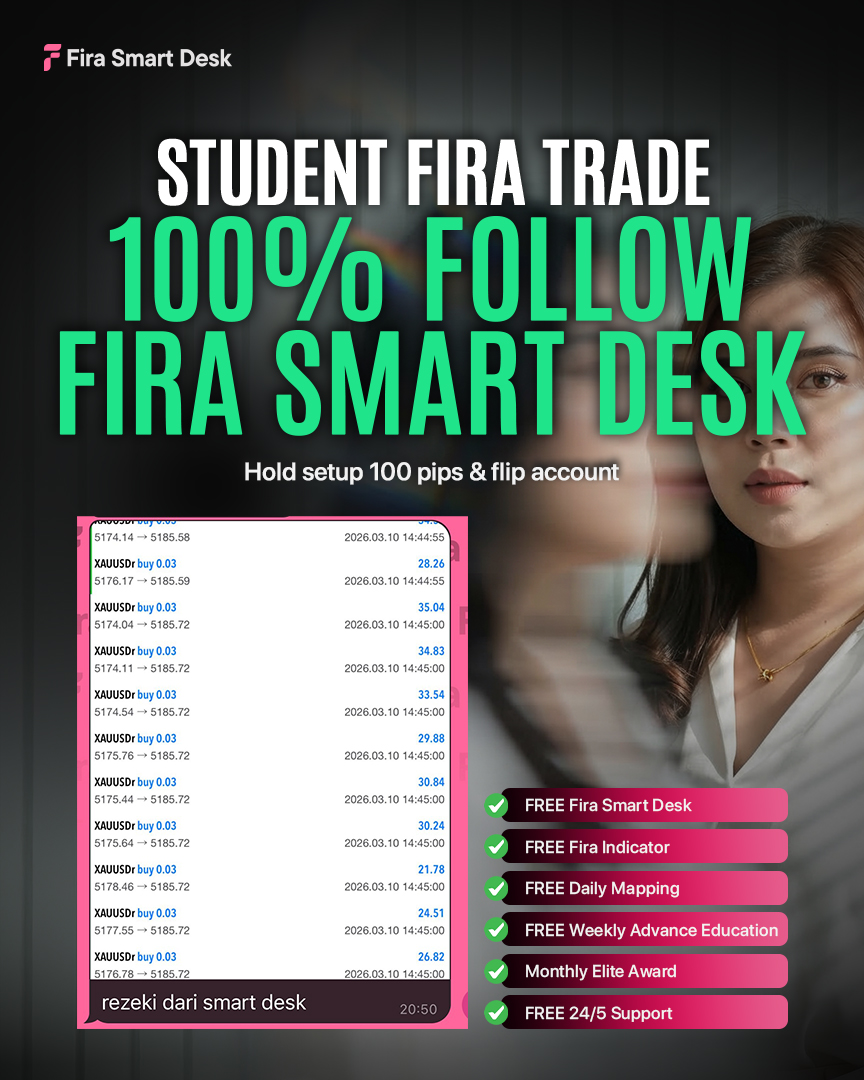 Student 100% Follow Smart Desk — Hold setup 100 pips & flip account