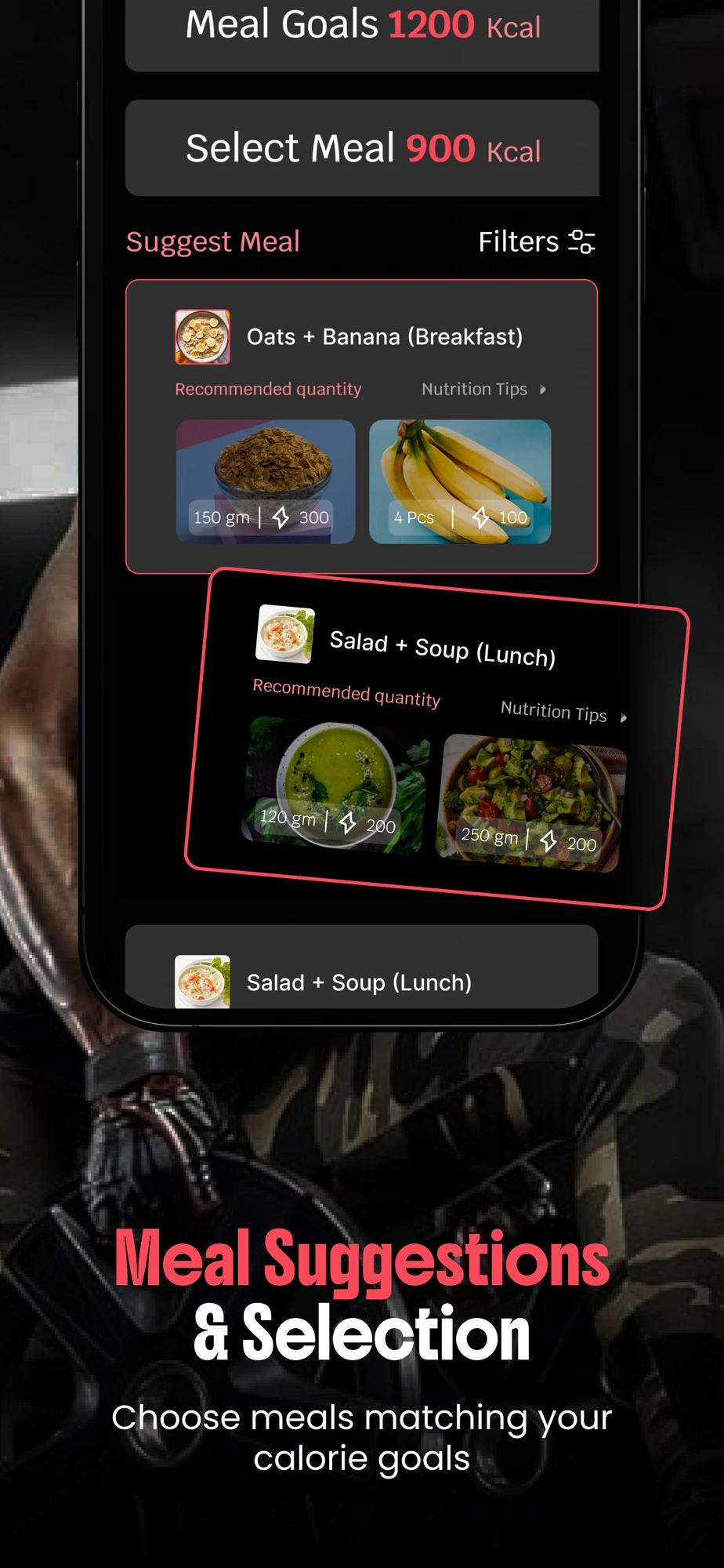 AlphaPulse Meal Suggestions screenshot