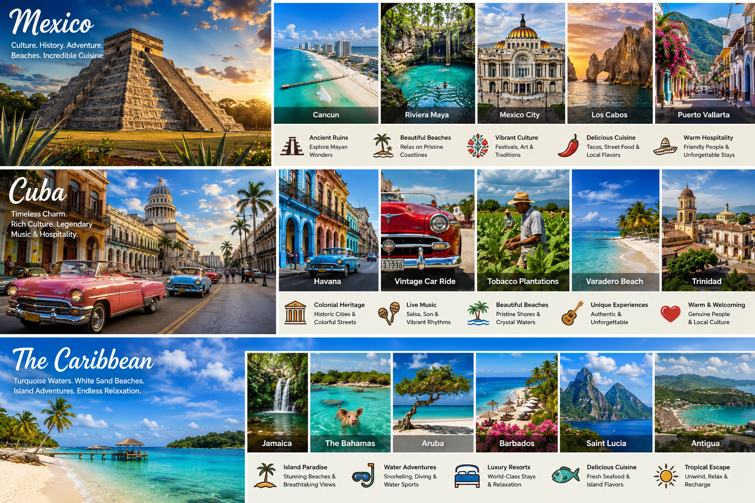 Discover the Magic of Mexico, Cuba & the Caribbean