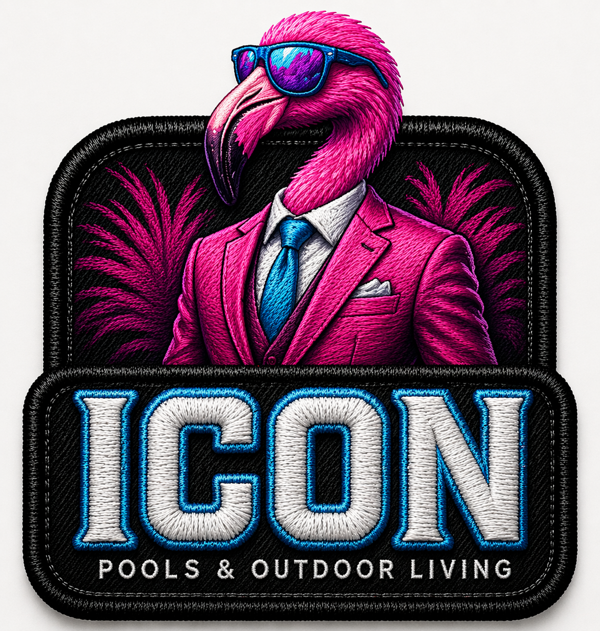 Flamingo Suit Patch – Black