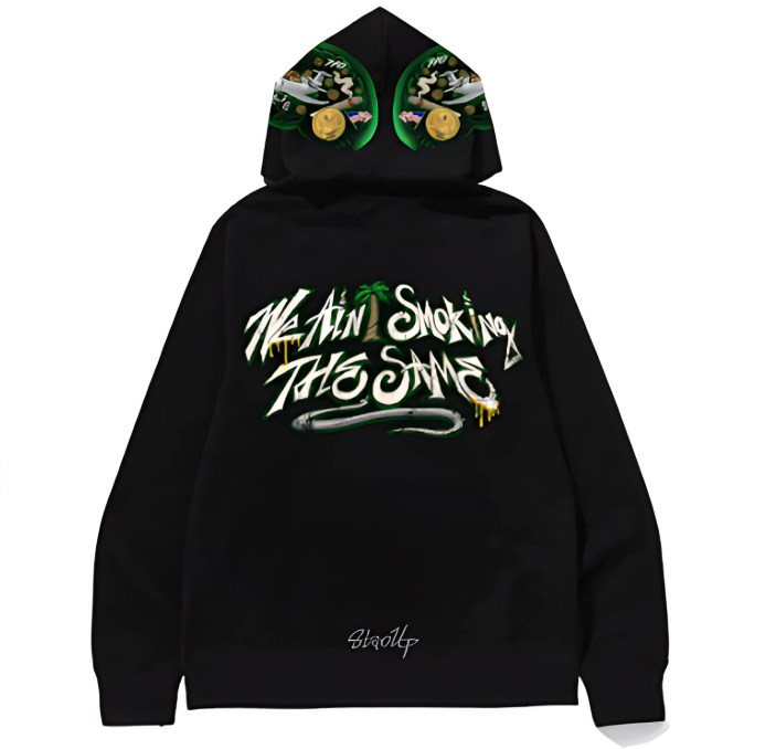 WE AIN'T SMOKING HOODIE back