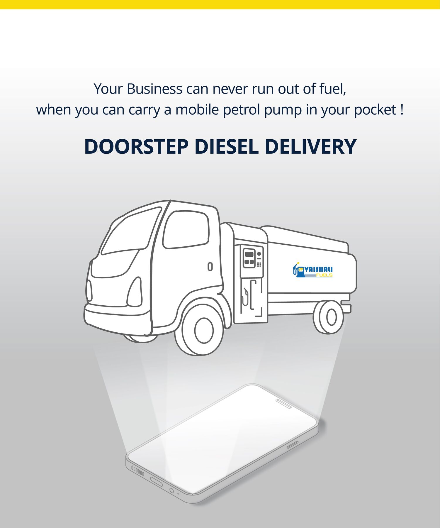 Doorstep diesel delivery illustration