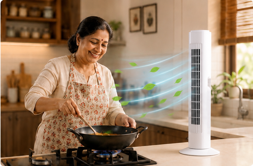 Gruham fan in a real kitchen
