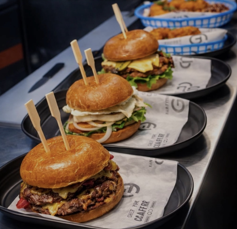 The Gaffer signature smashed burgers