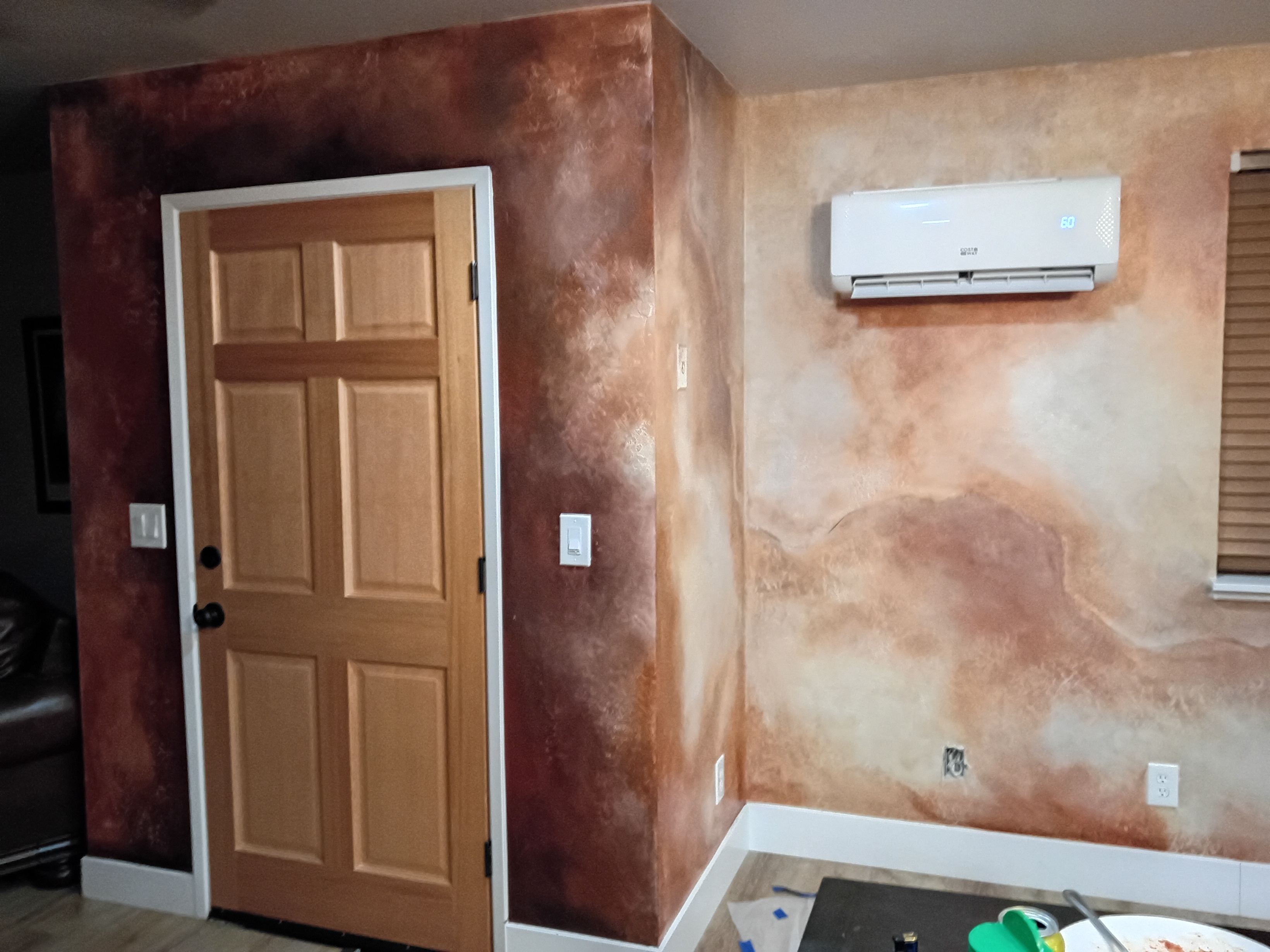 Custom faux finish wall art by Travis Cuellar