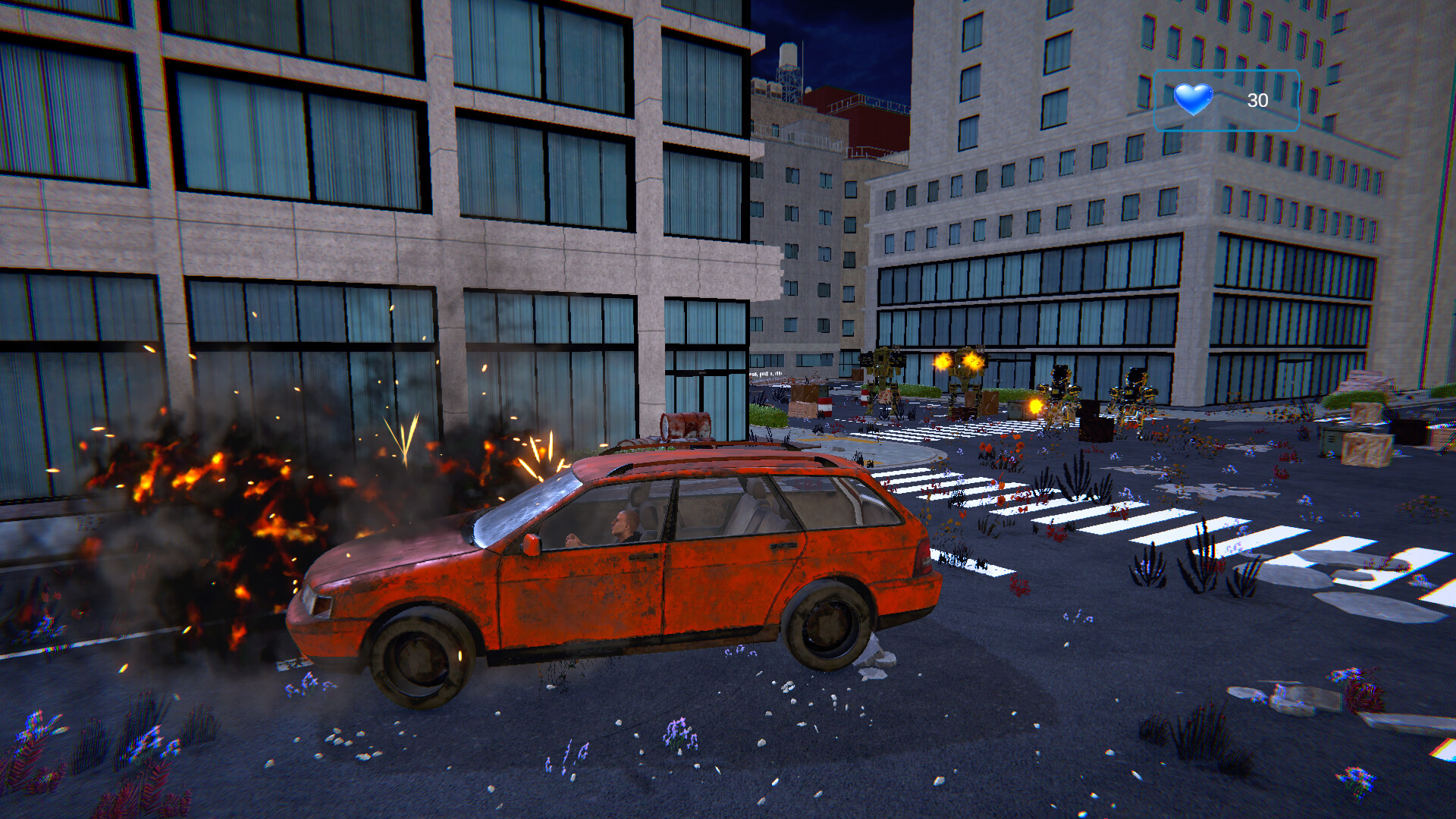 Escape through robot-controlled streets