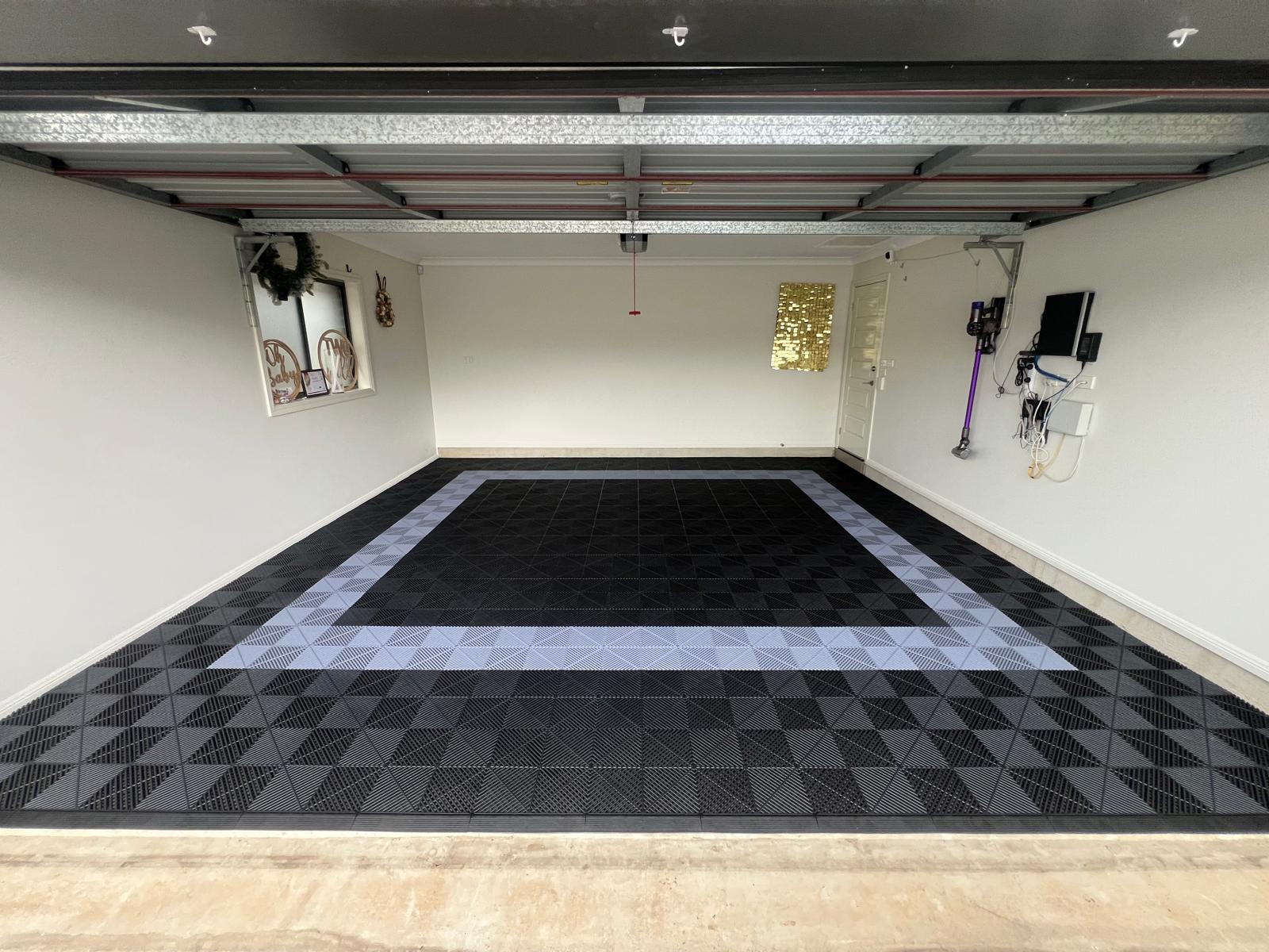 Flex Flooring - Teal Tile Pattern