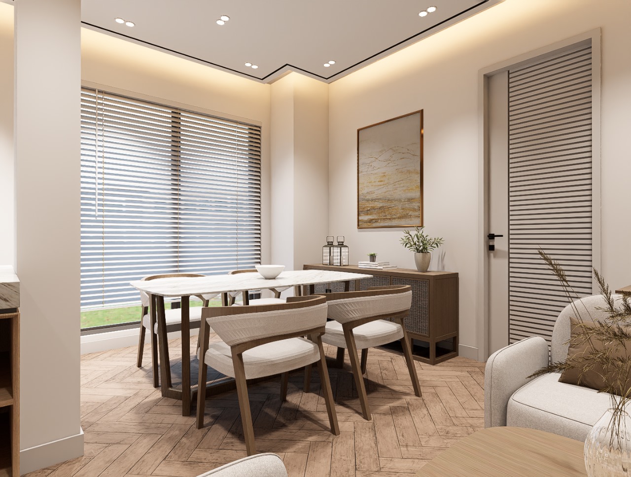 Esszimmer mit Tageslicht