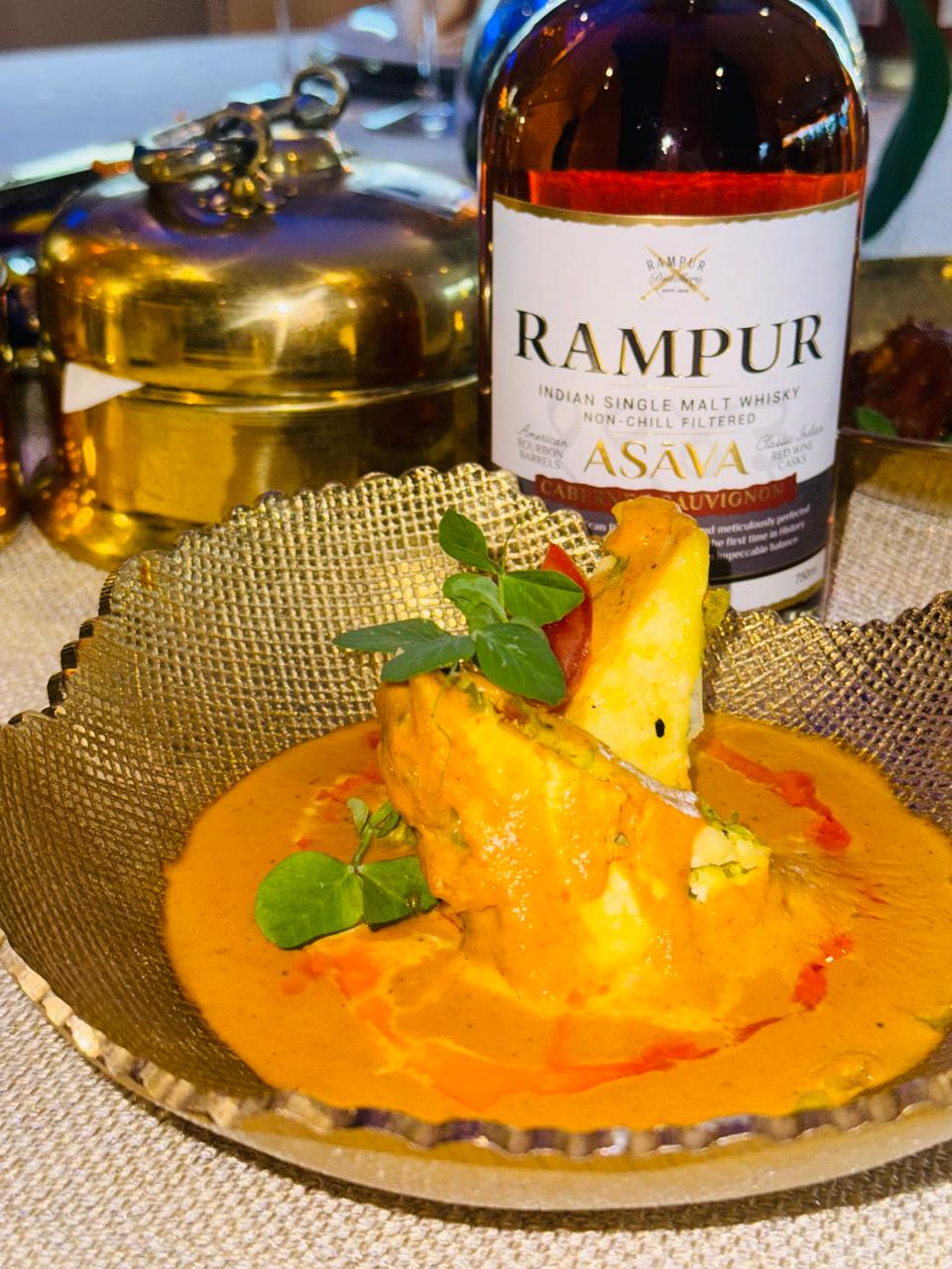 Fish curry with Rampur whisky
