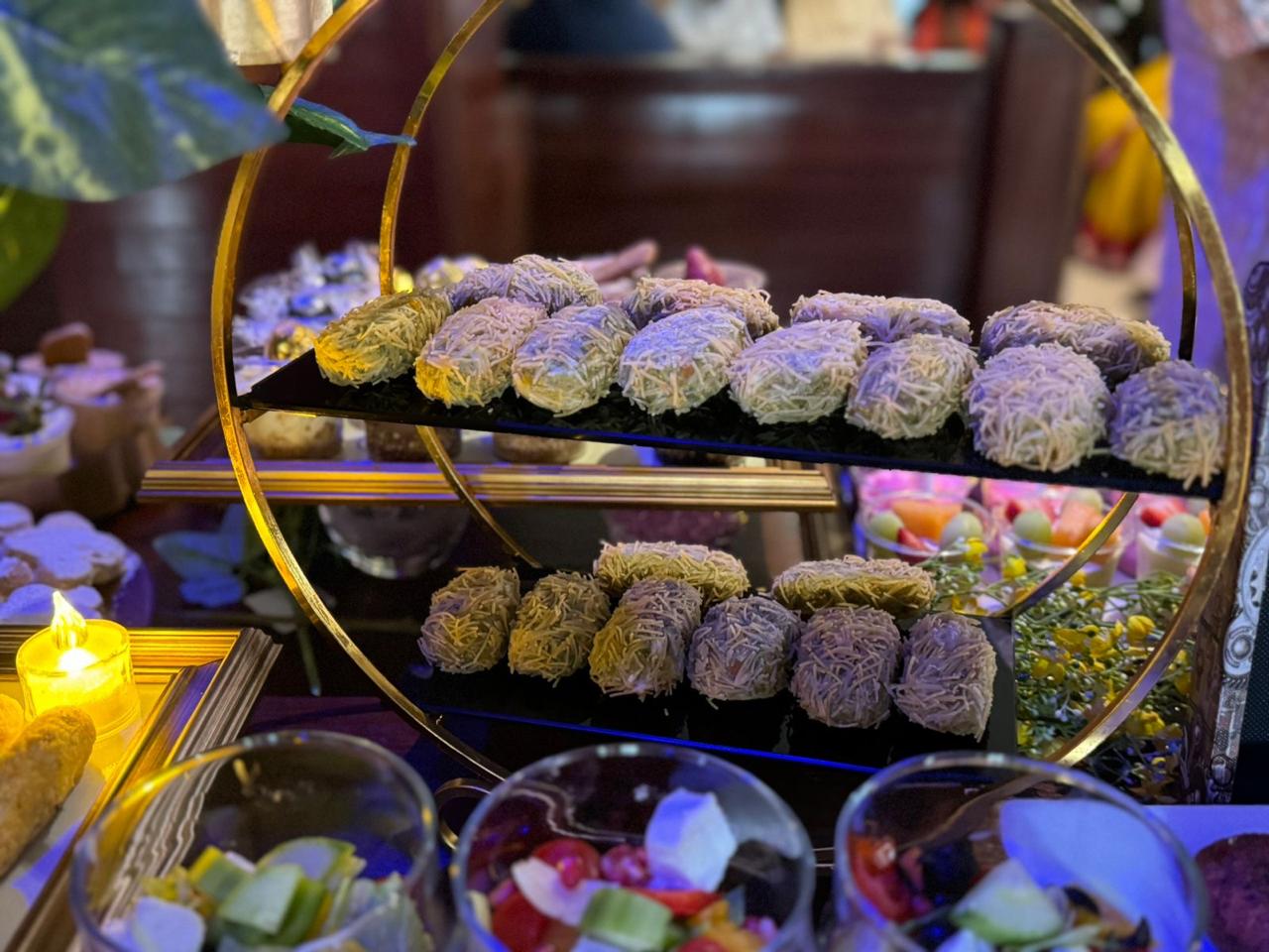 Colorful dessert display