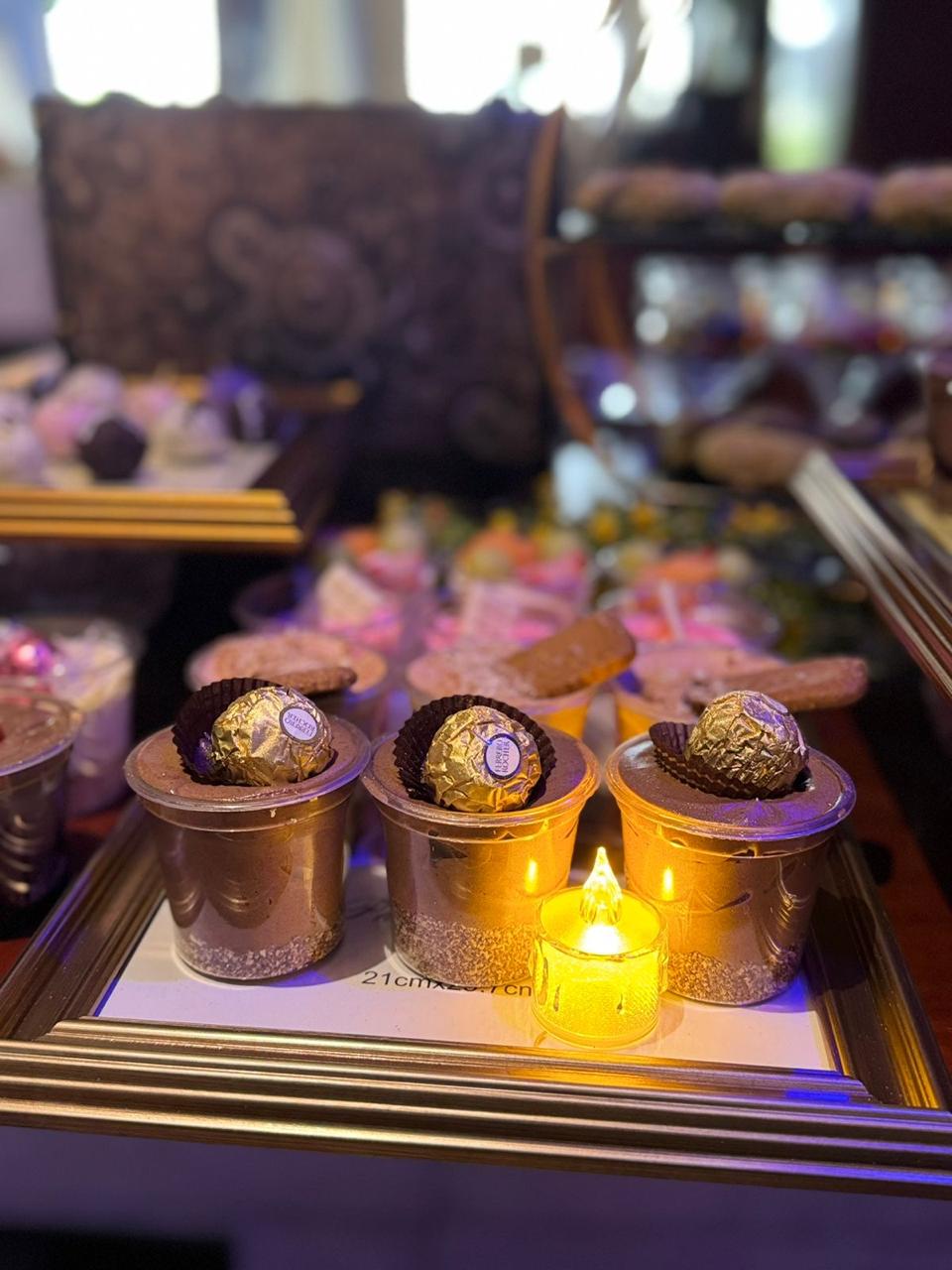 Chocolate mousse with Ferrero Rocher