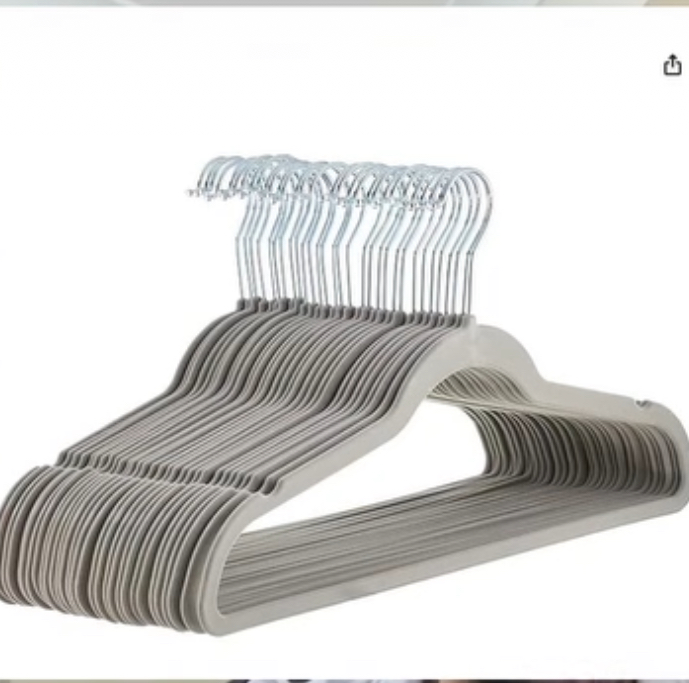 Premium Non-Slip Velvet Hangers - 50 Pack