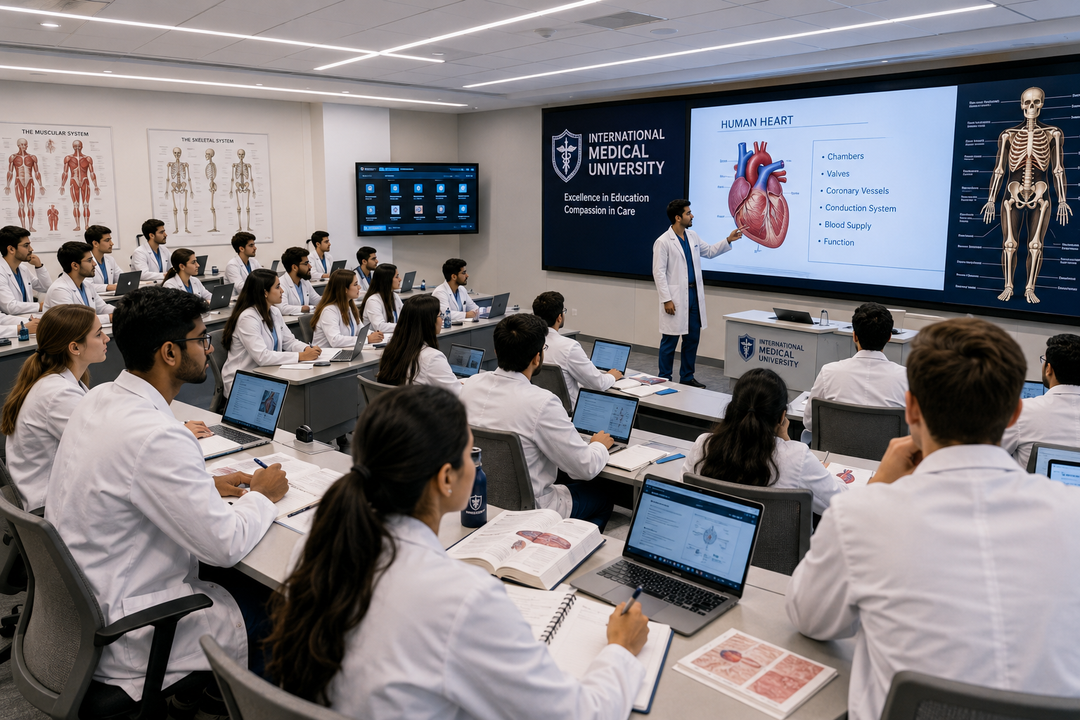 Classroom lecture — anatomy and human systems