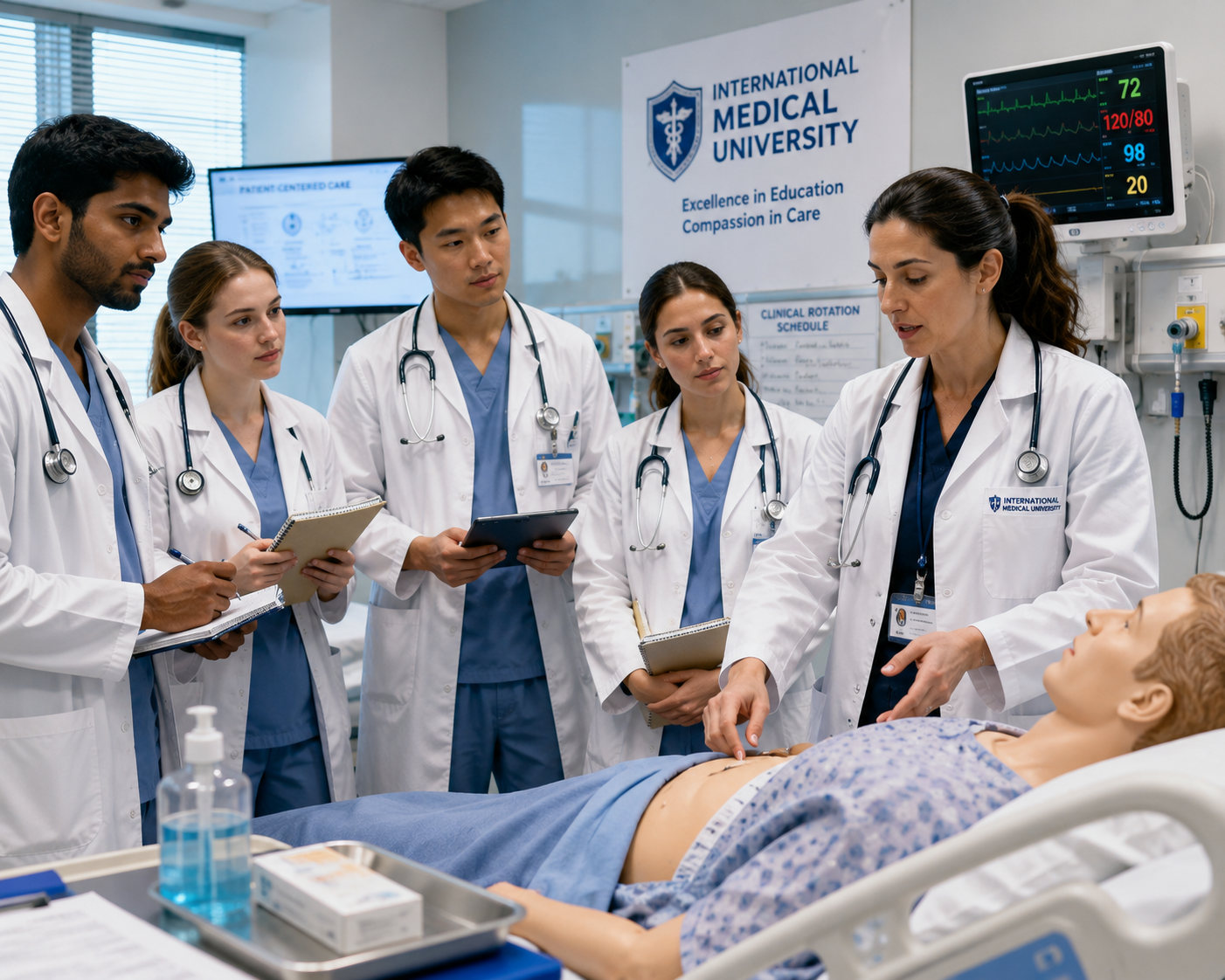 Clinical rotation with hands-on patient training