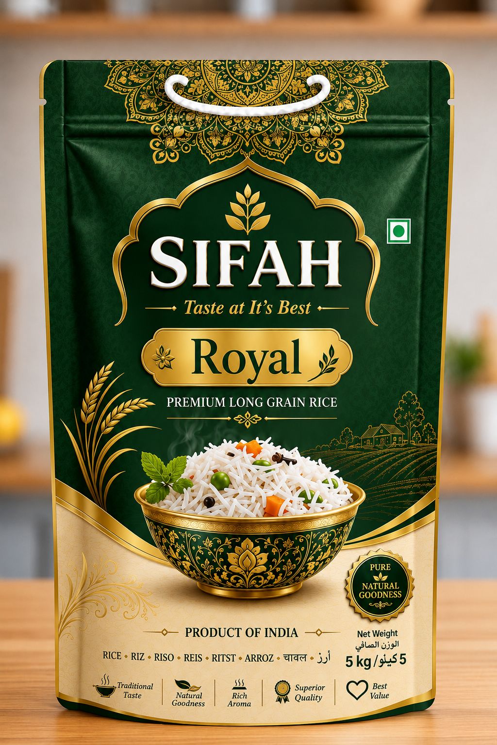 Sifah Premium Basmati Rice packaging