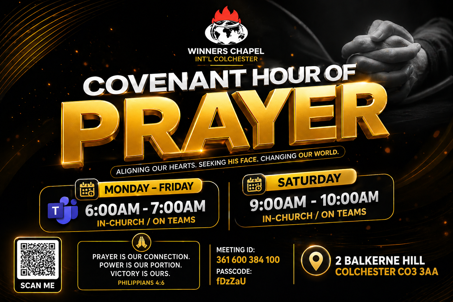 Covenant Hour of Prayer — Winners Chapel International Colchester