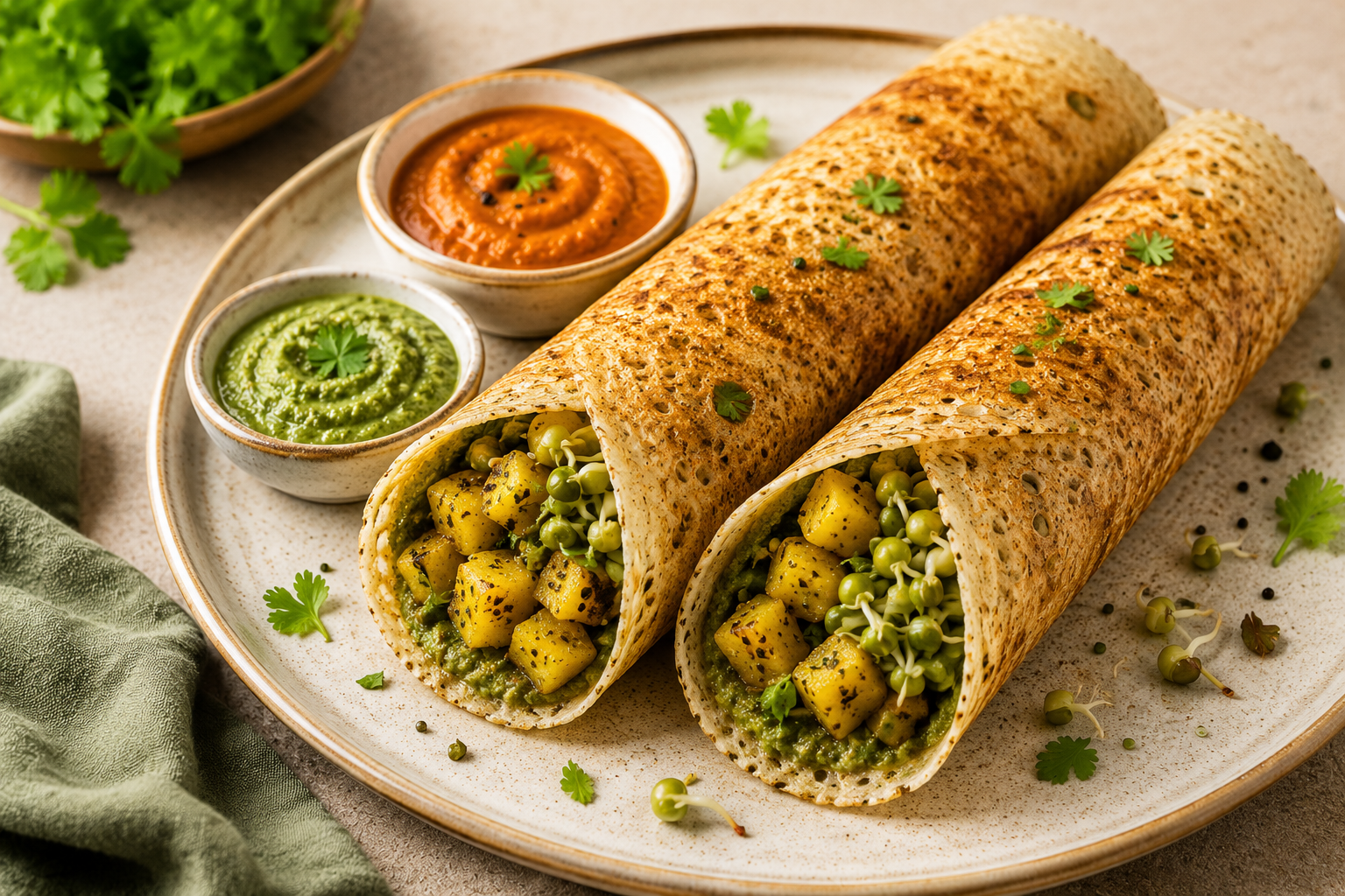 Millet Dosa Wrap