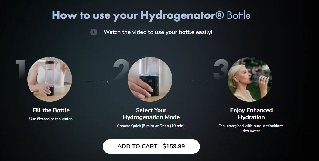 How to Use Your Hydrogenator® Bottle — 3 simple steps