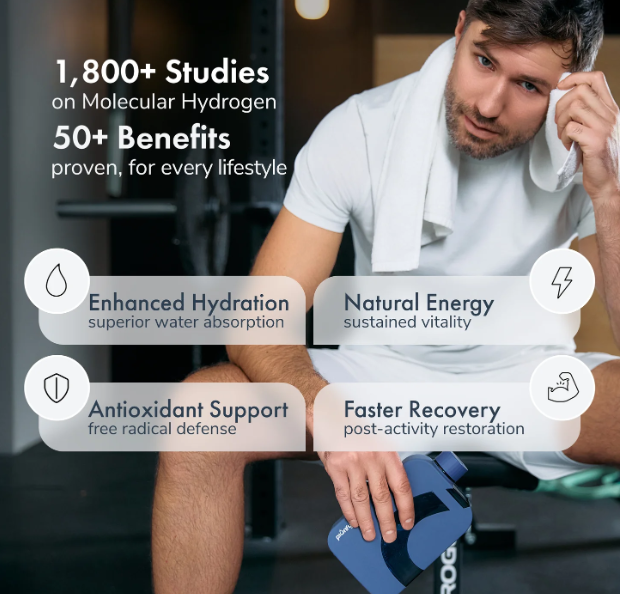 1,800+ Studies on Molecular Hydrogen · 50+ Benefits