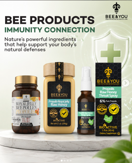 Bee&You · Raw Honey · Royal Jelly · Propolis · Immunity