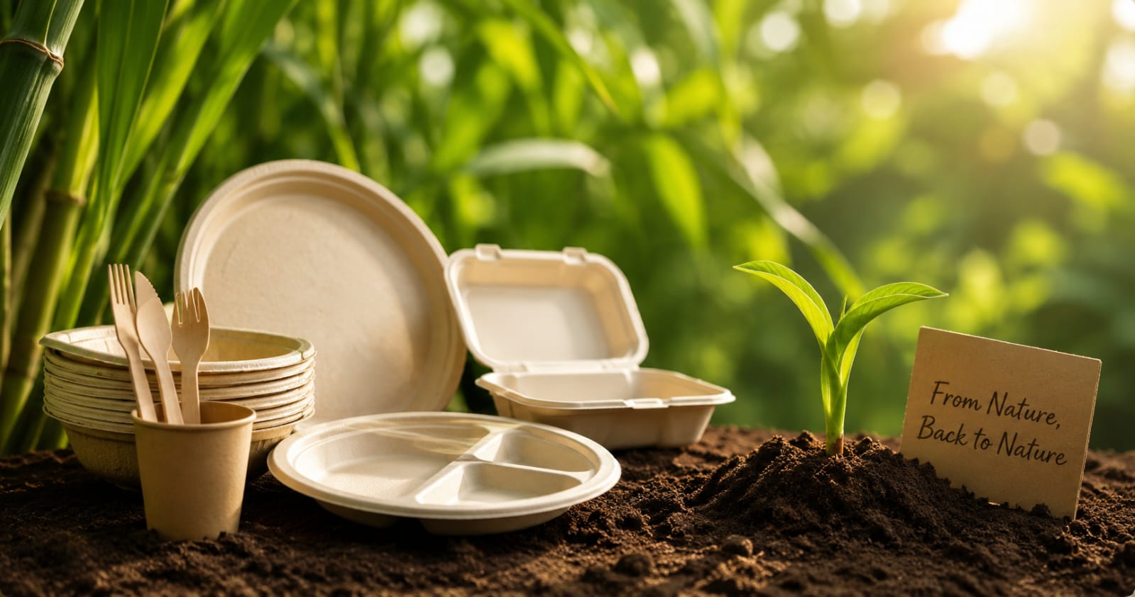 From nature, back to nature — biodegradable tableware