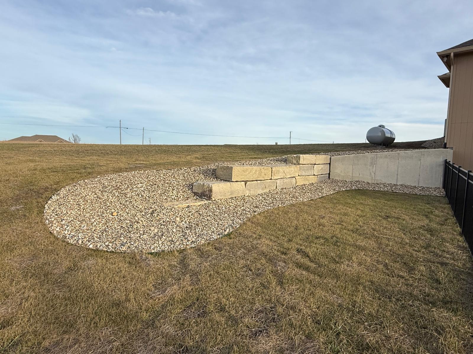 Limestone Retaining Wall