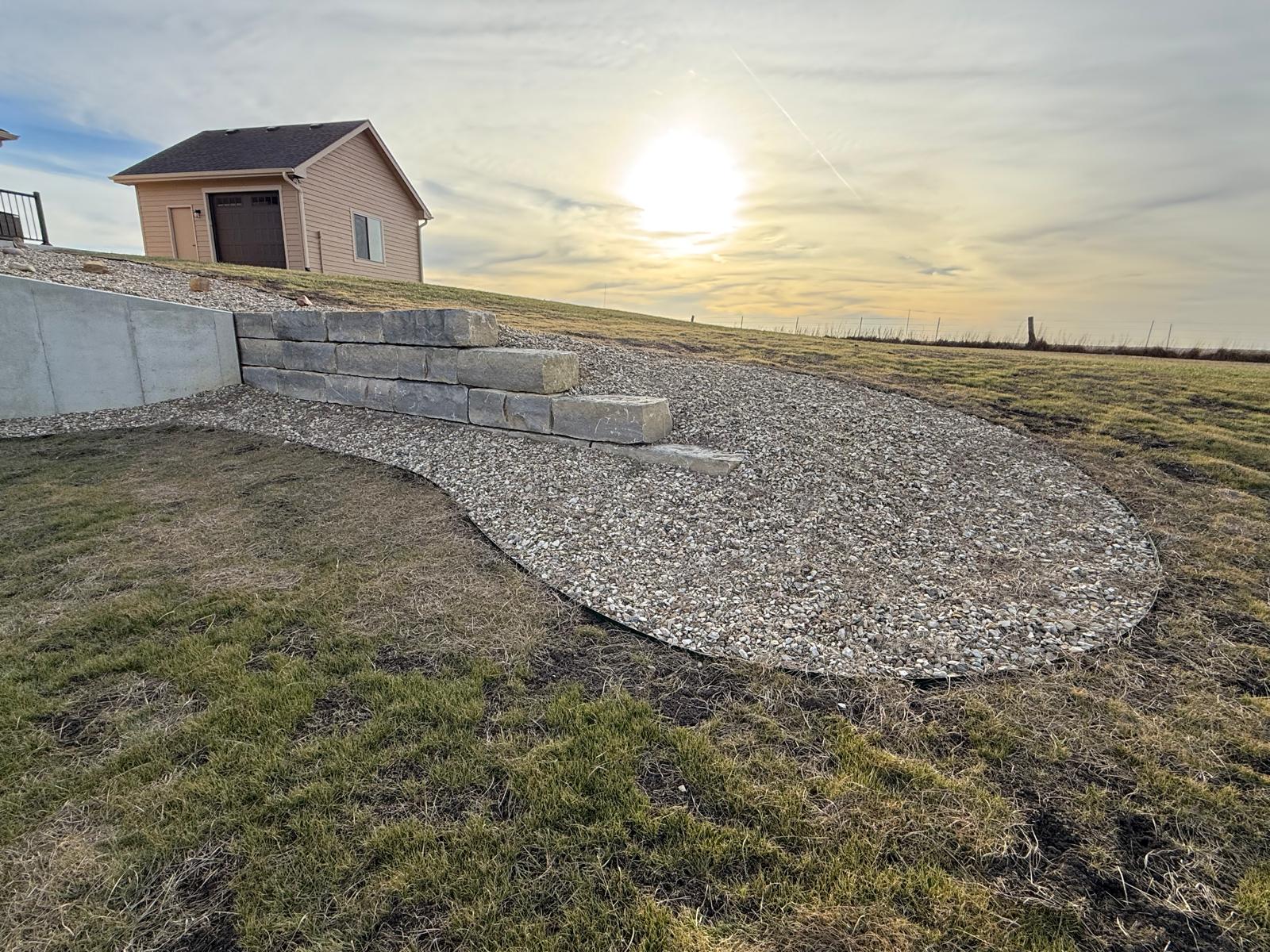 Professional landscaping work