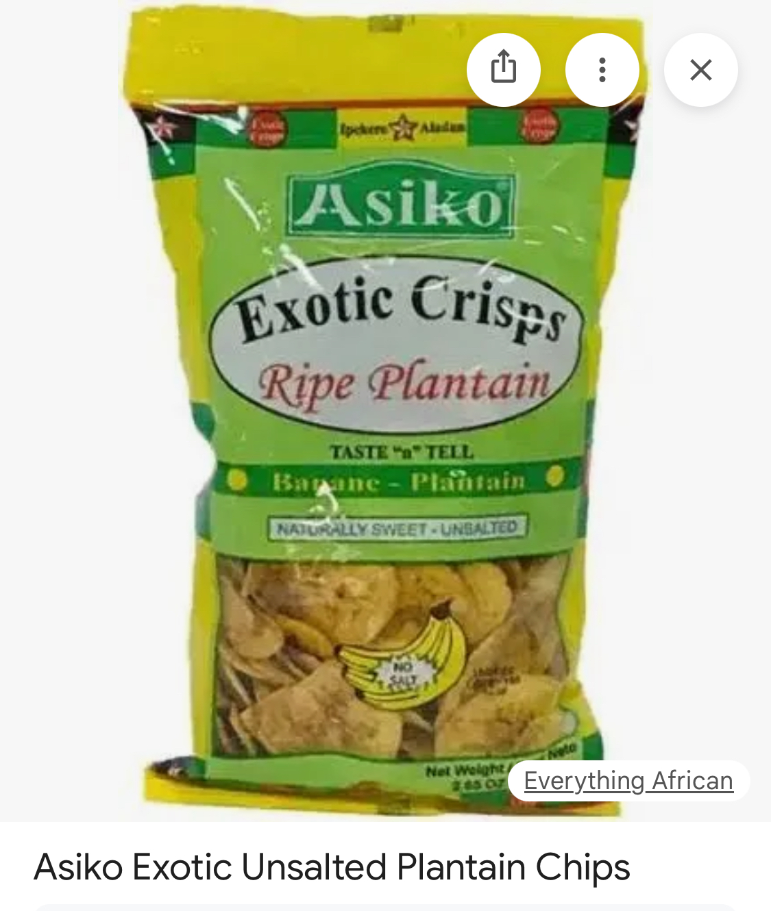 Asiko Exotic Crisps Ripe Plantain - Mild Chili 75g