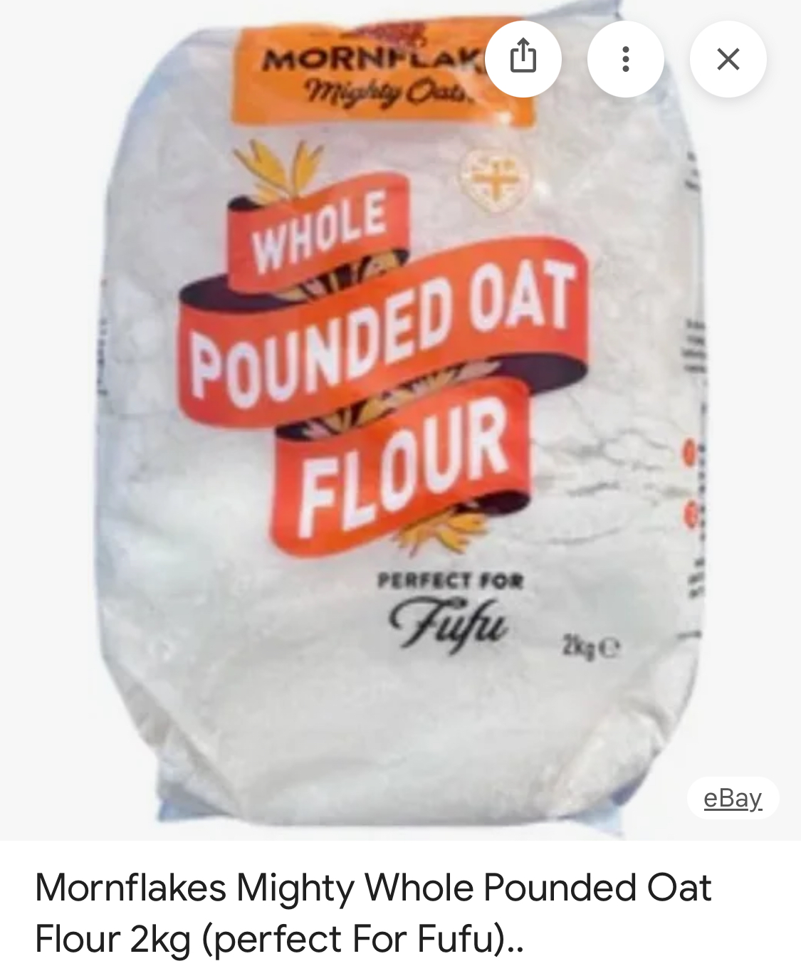 Mornflakes Mighty Oats Whole Pounded Oat Flour 2kg