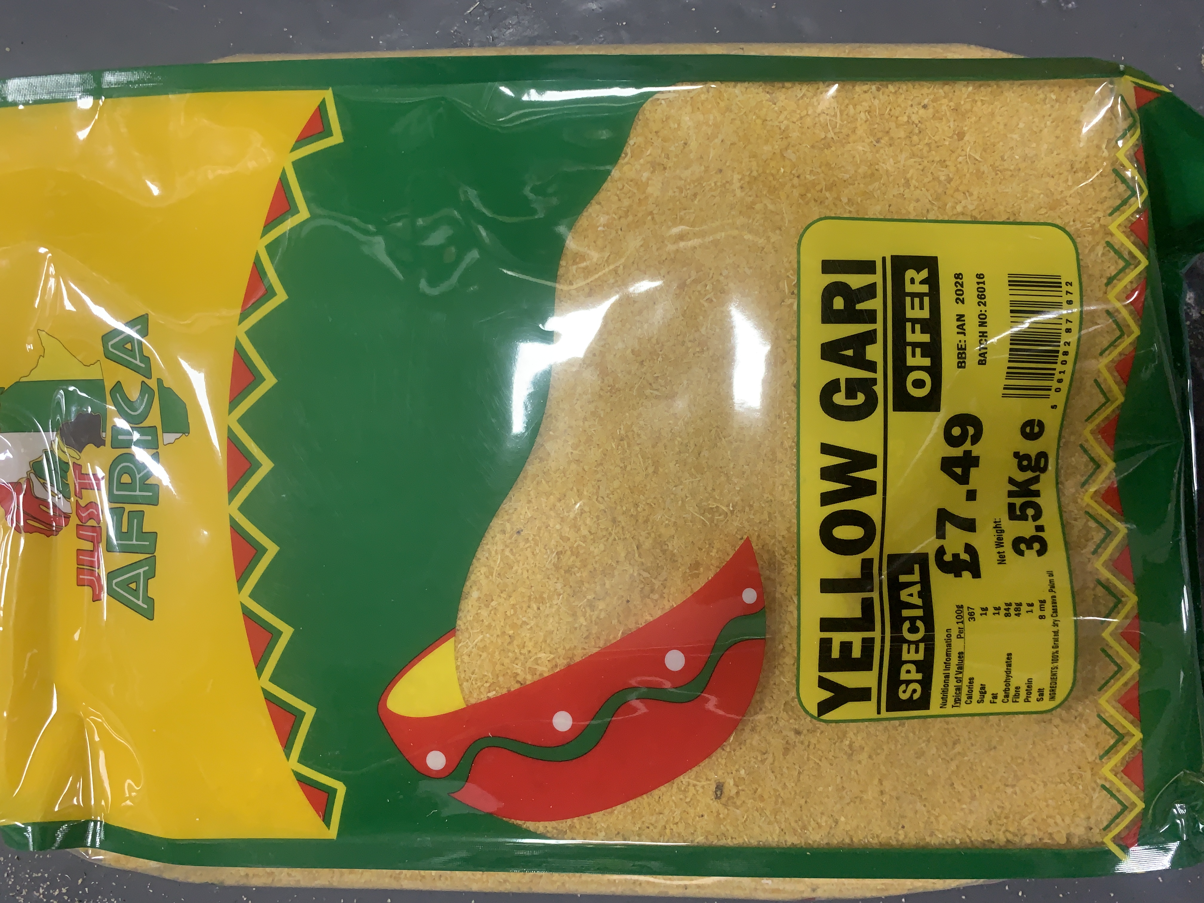 Just Africa Yellow Gari 3.5kg