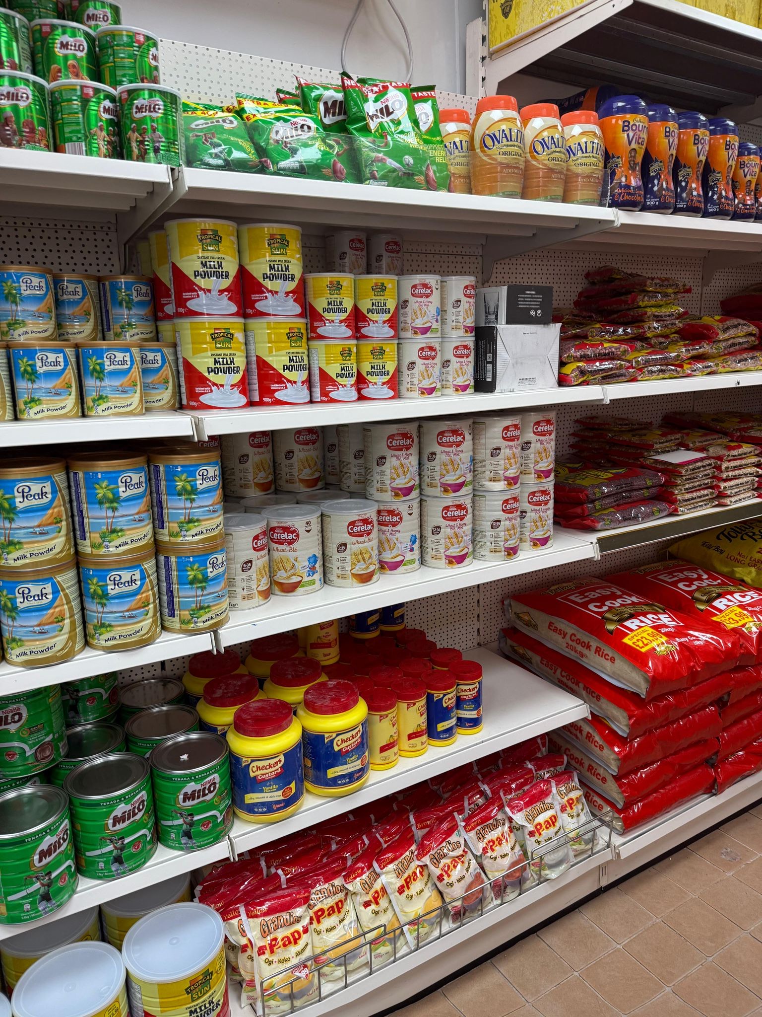 Ethnic products - Milo, Peak Milk, Cerelac
