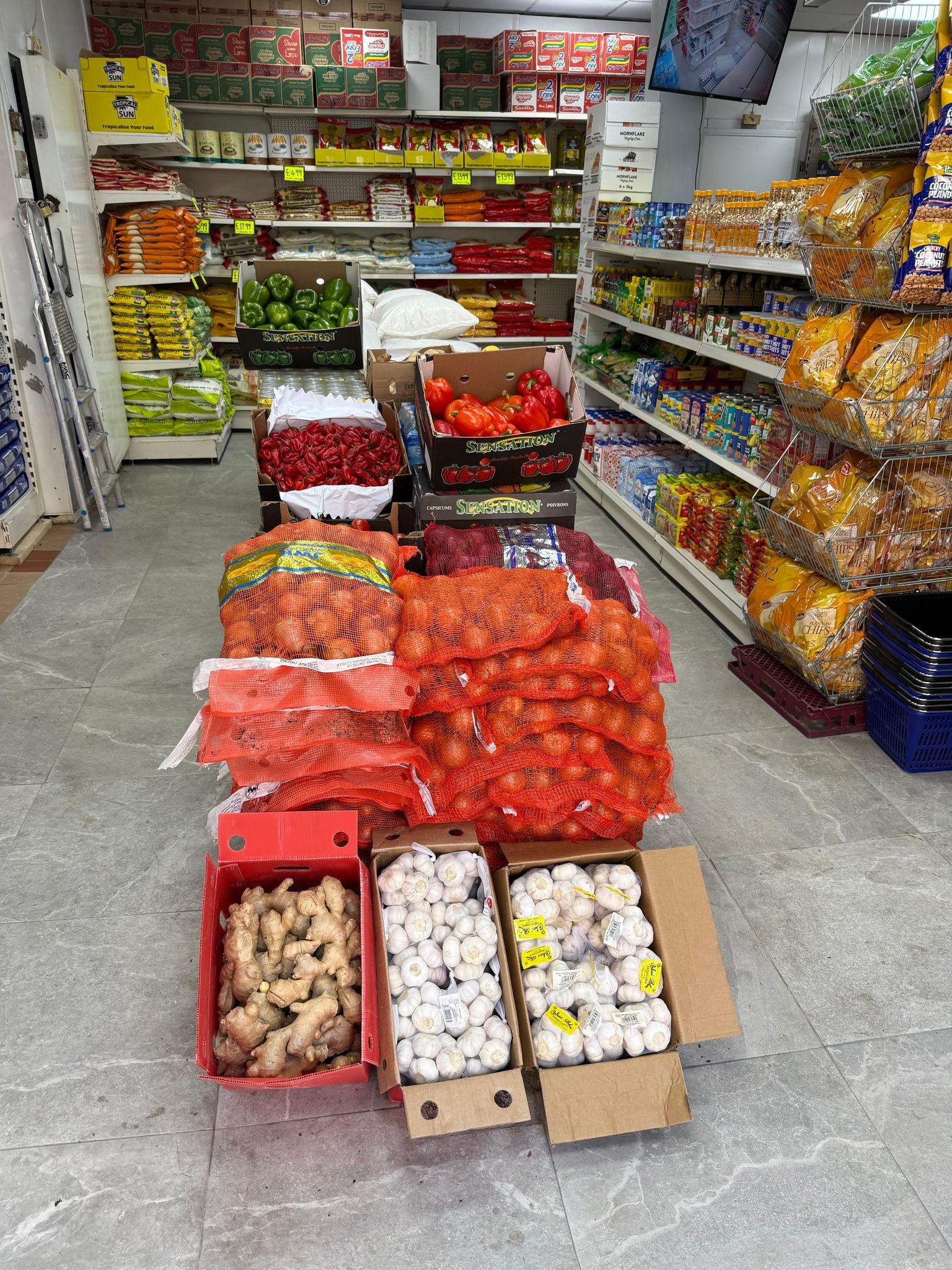 Fresh produce aisle