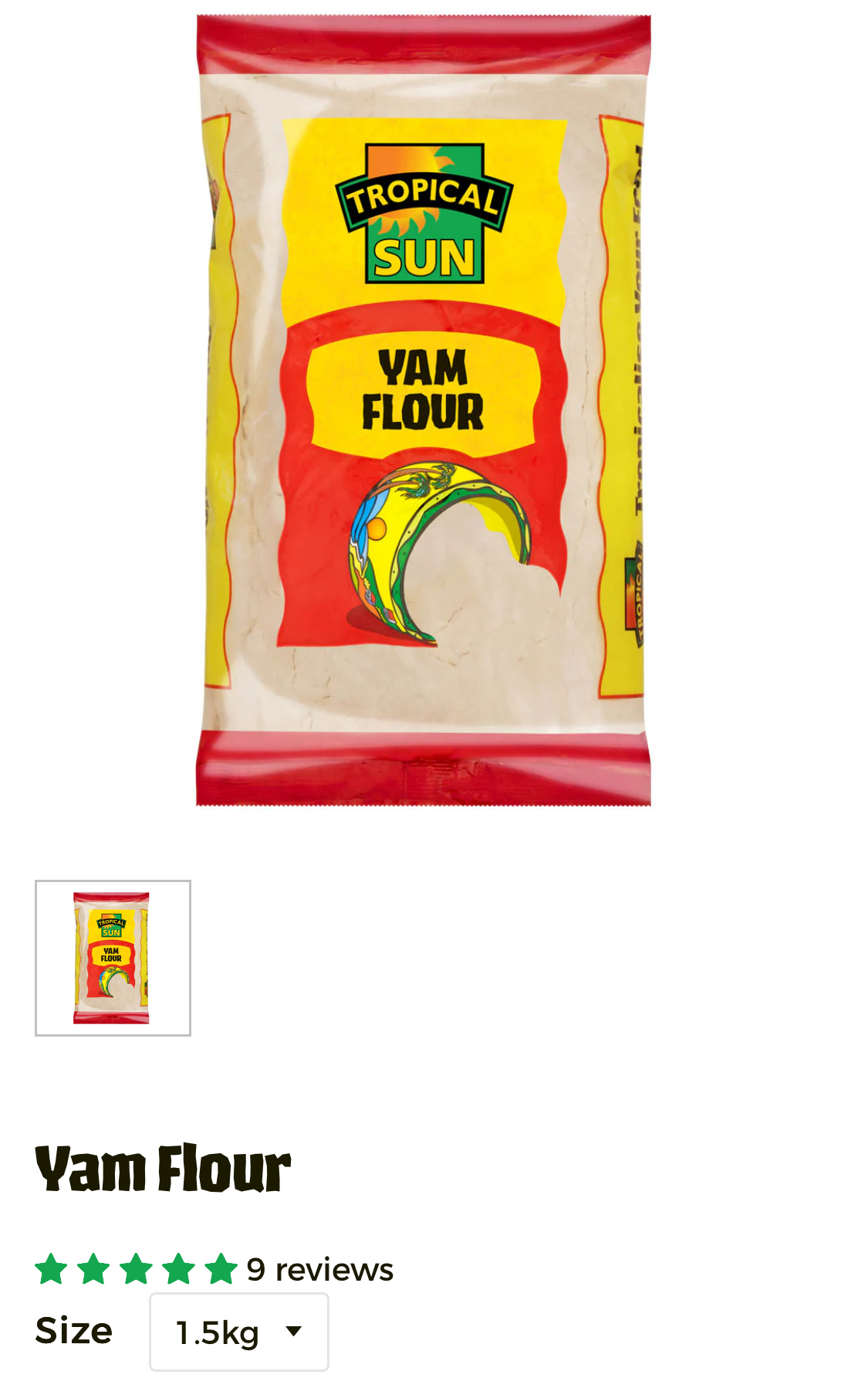 Tropical Sun Yam Flour 1.5kg