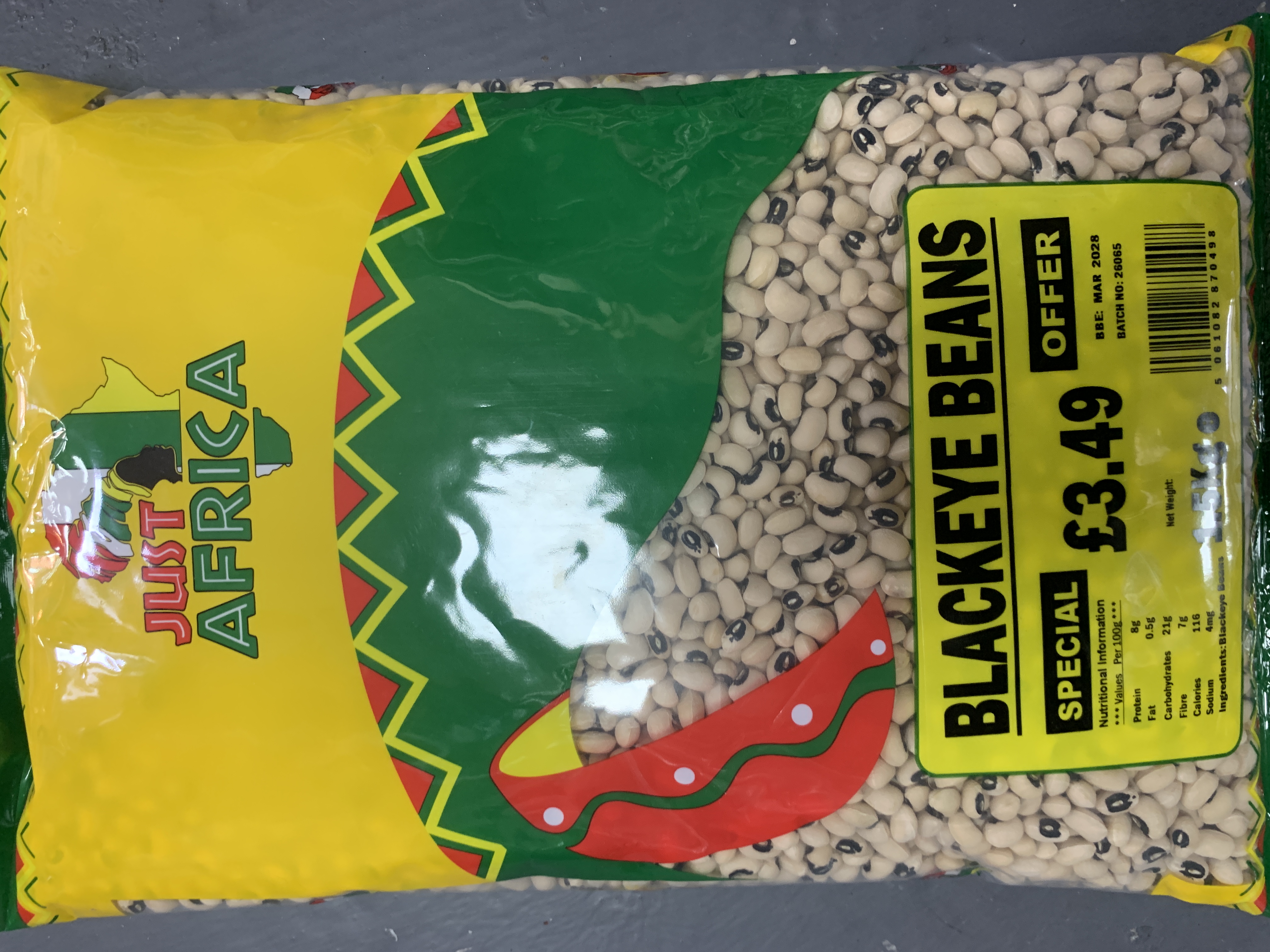 Just Africa Blackeye Beans 1.5kg