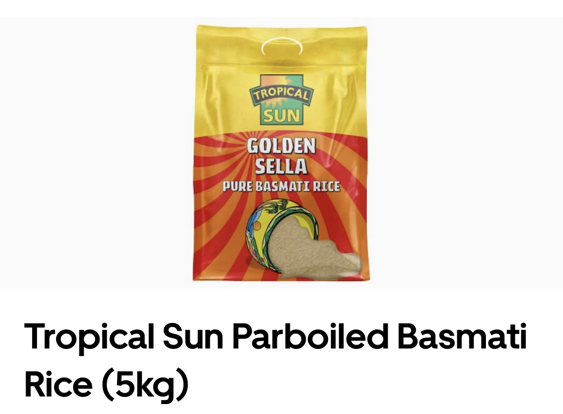 Tropical Sun Parboiled Basmati Rice 5kg