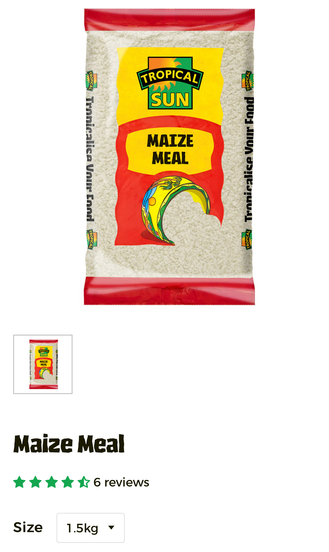Tropical Sun Maize Meal 1.5kg