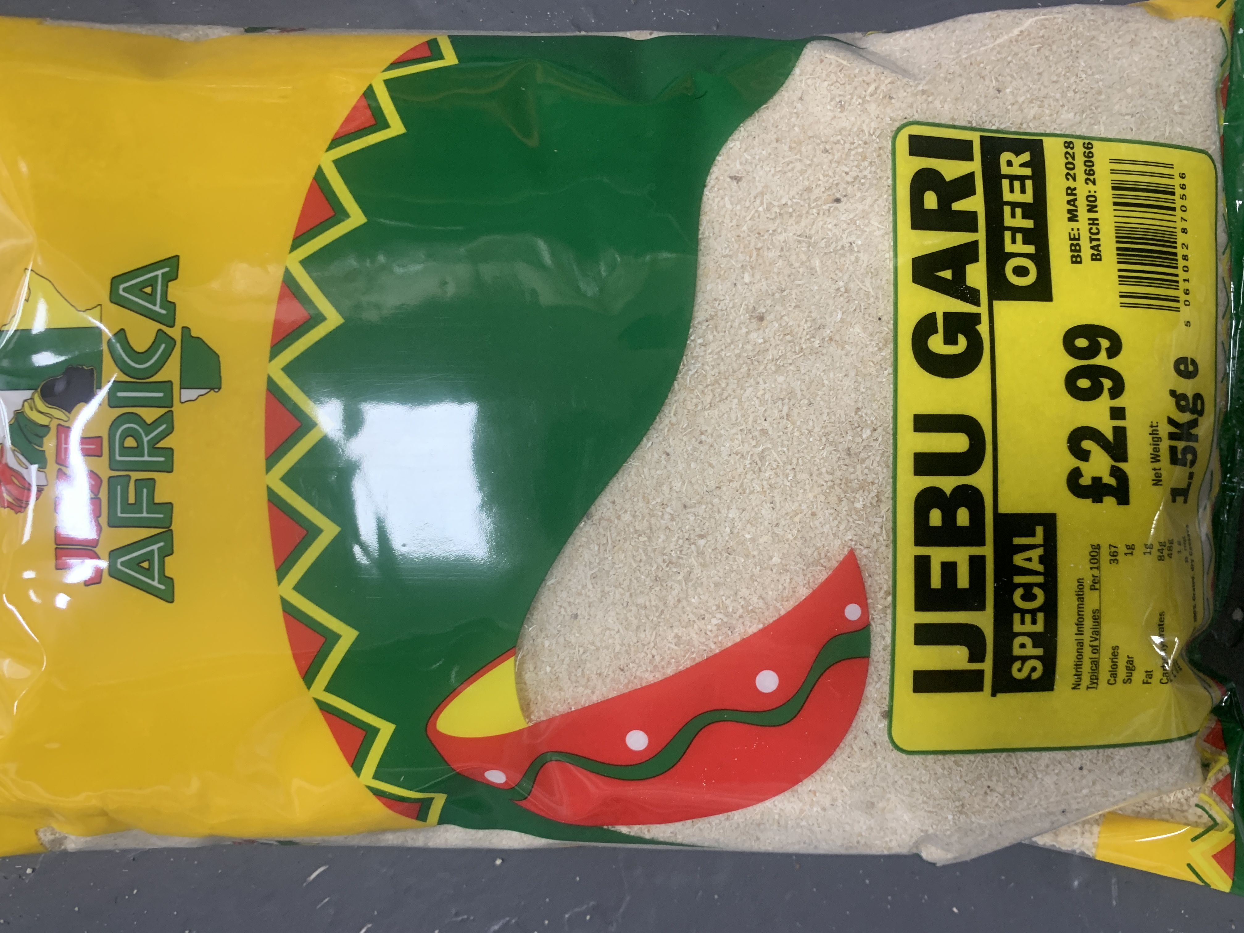 Just Africa Ijebu Gari 1.5kg