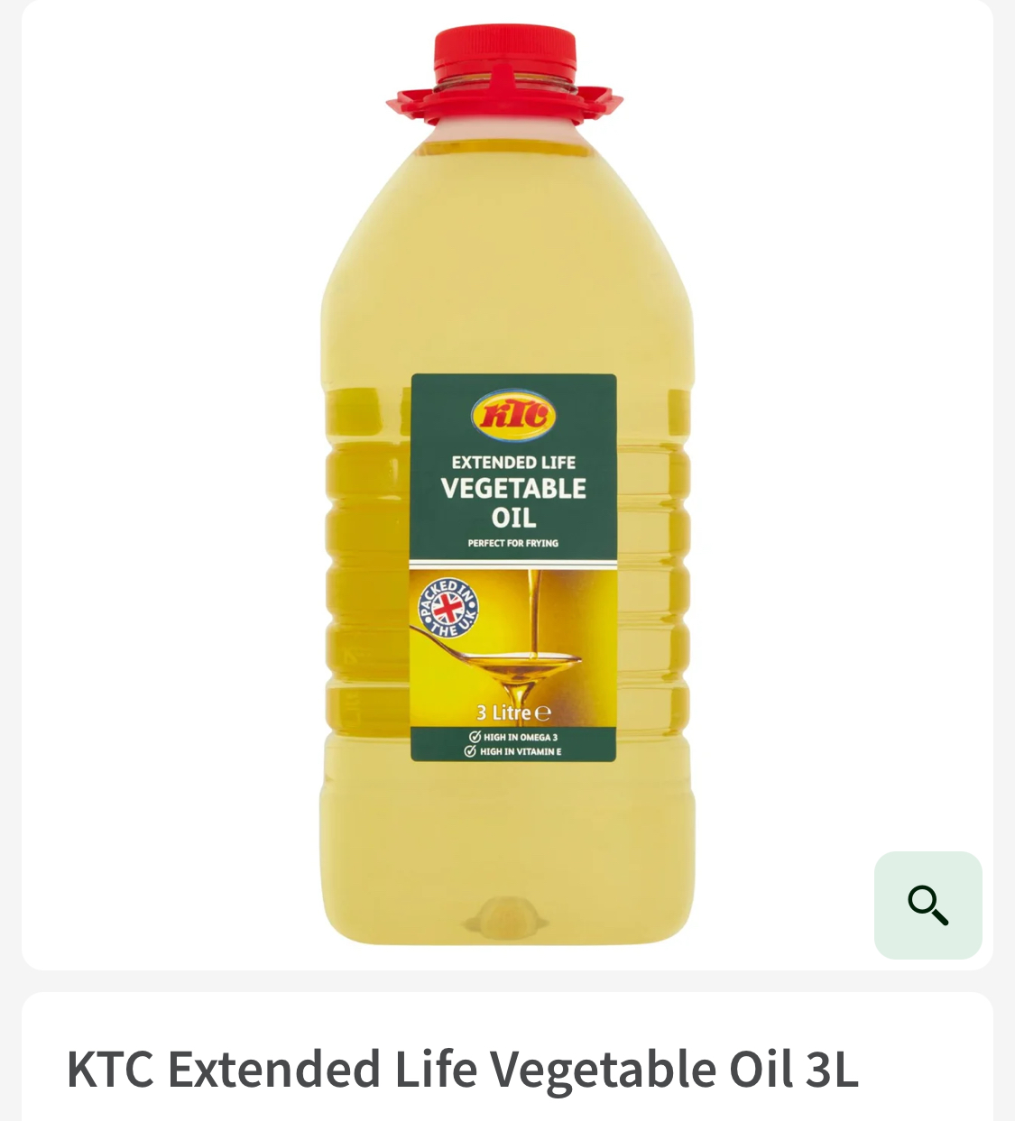 KTC Extended Life Vegetable Oil 3L